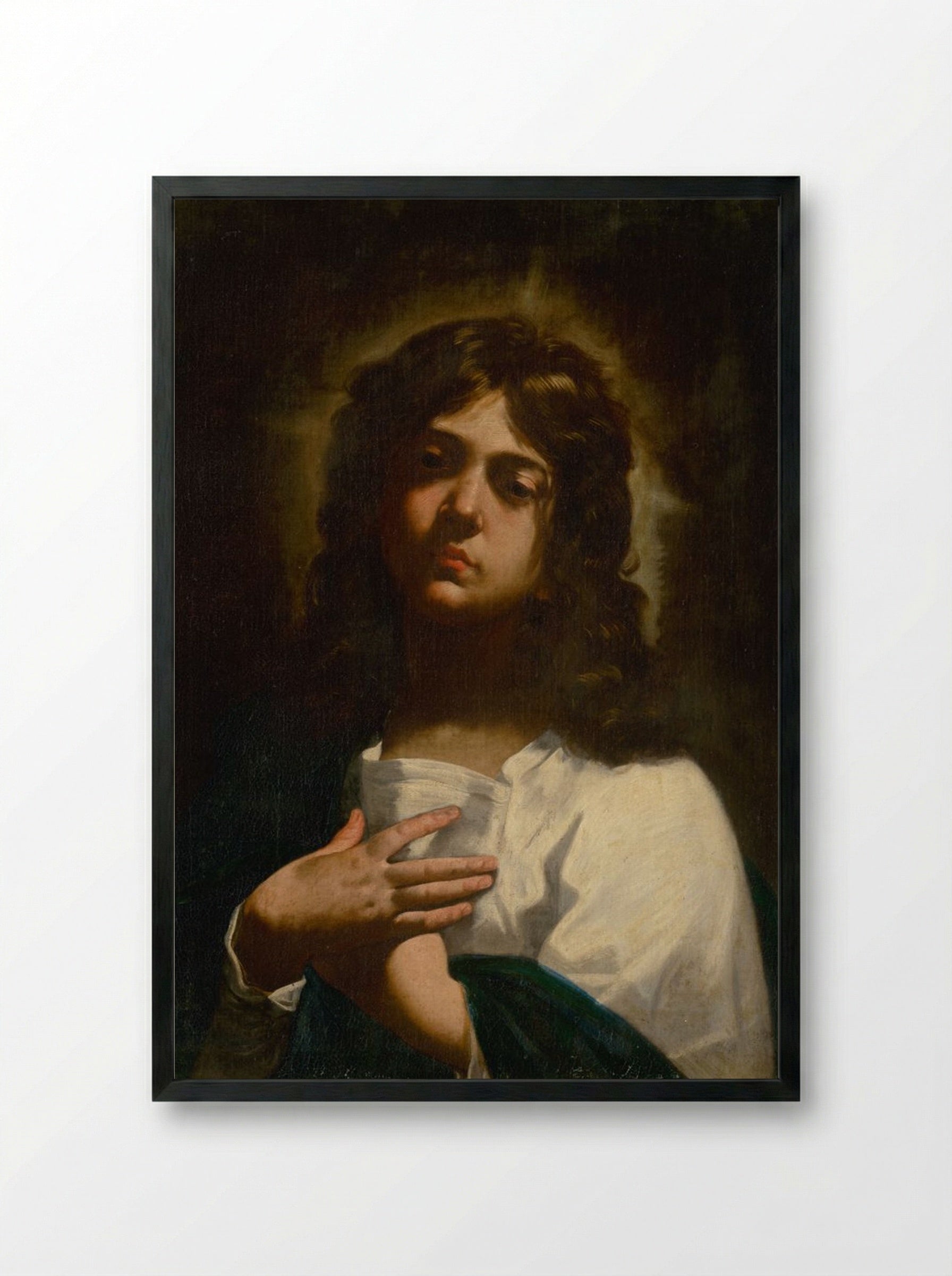 Saint John the Evangelist - Guido Reni - Framed Print Black
