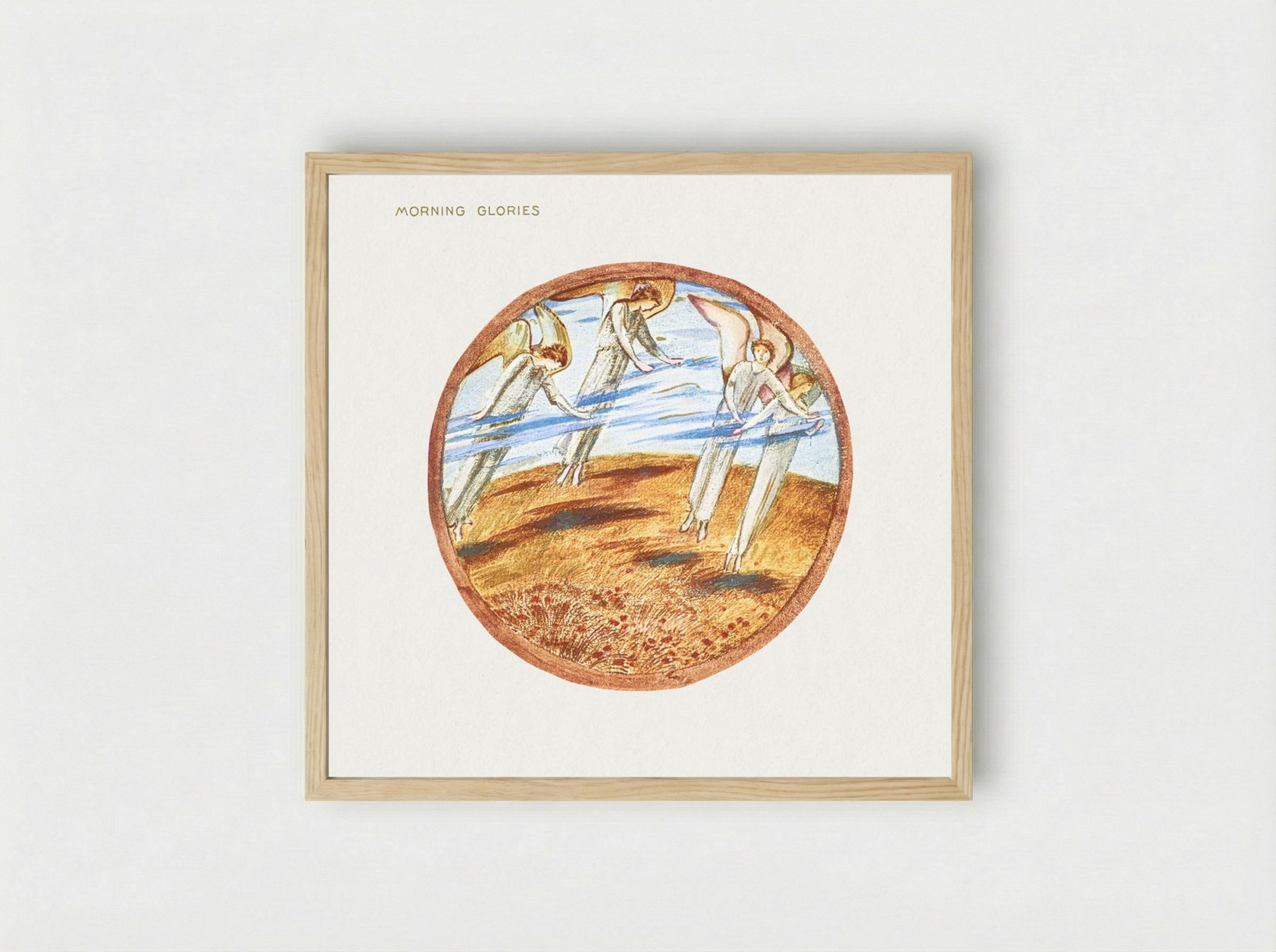 Morning Glories, from The Flower Book - Edward Burne-Jones - Framed Print Wood