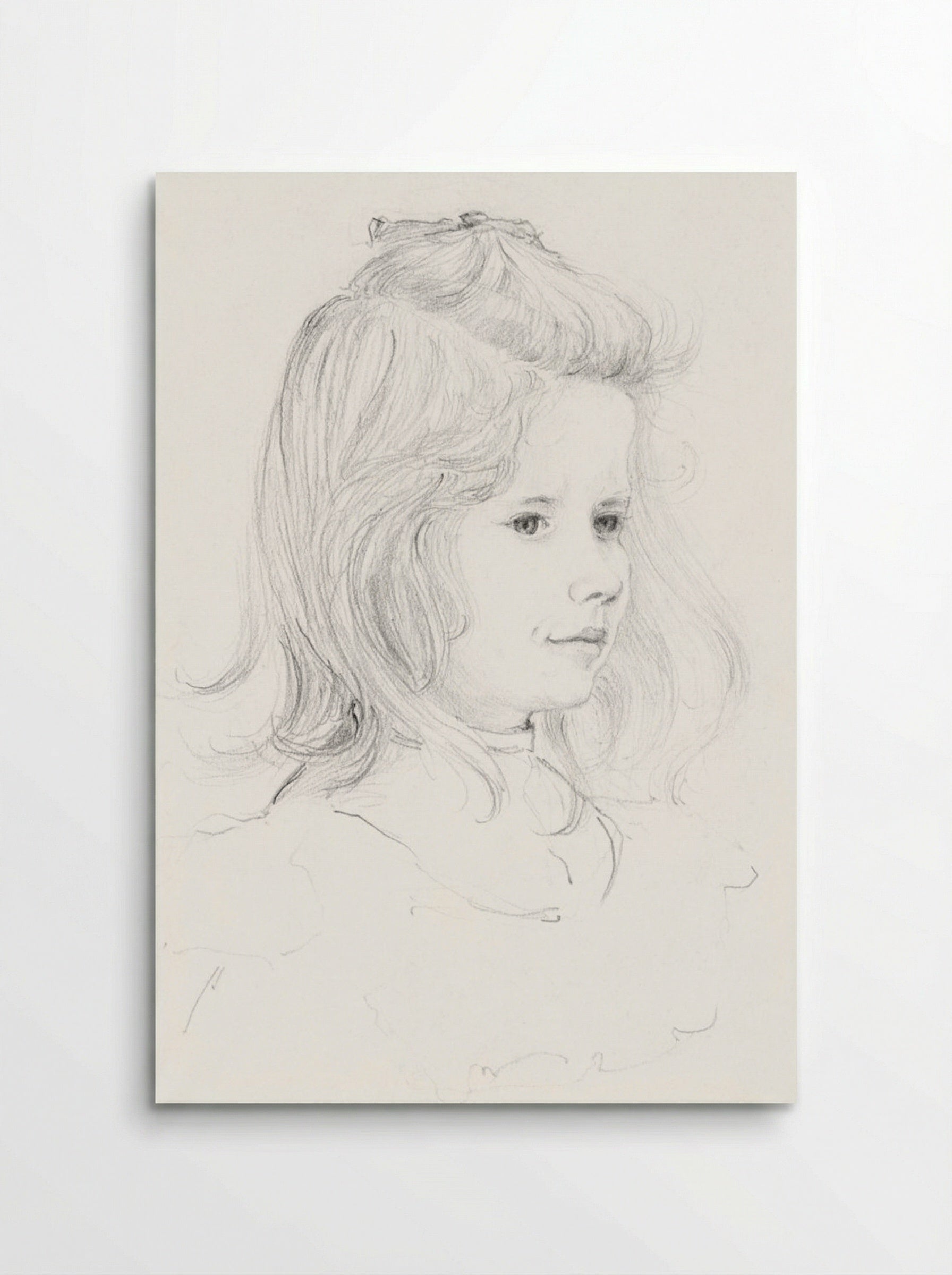 Portrait of a Girl (Sketch) - Julie de Graag - Poster