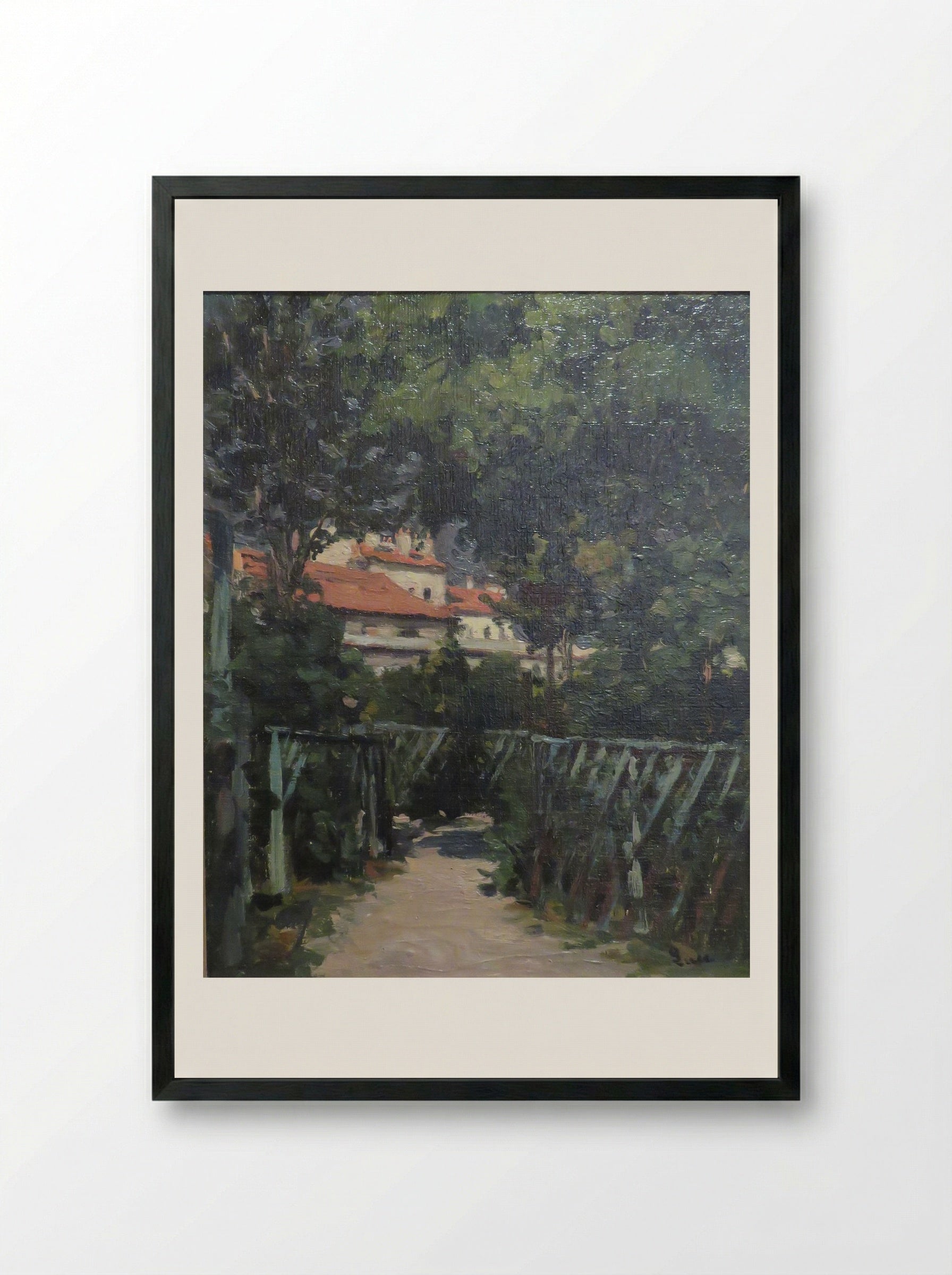 The Large Garden in Montrouge - Maximilien Luce - Framed Print Black