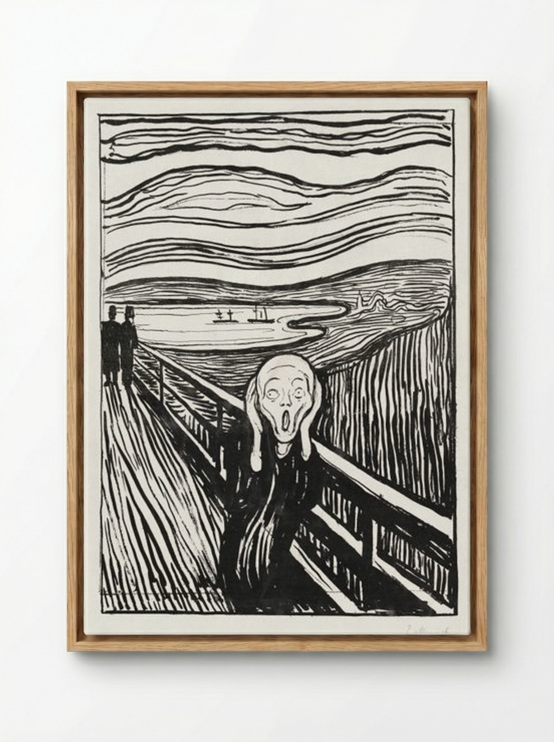 The Scream - Edvard Munch - Framed Canvas Wood