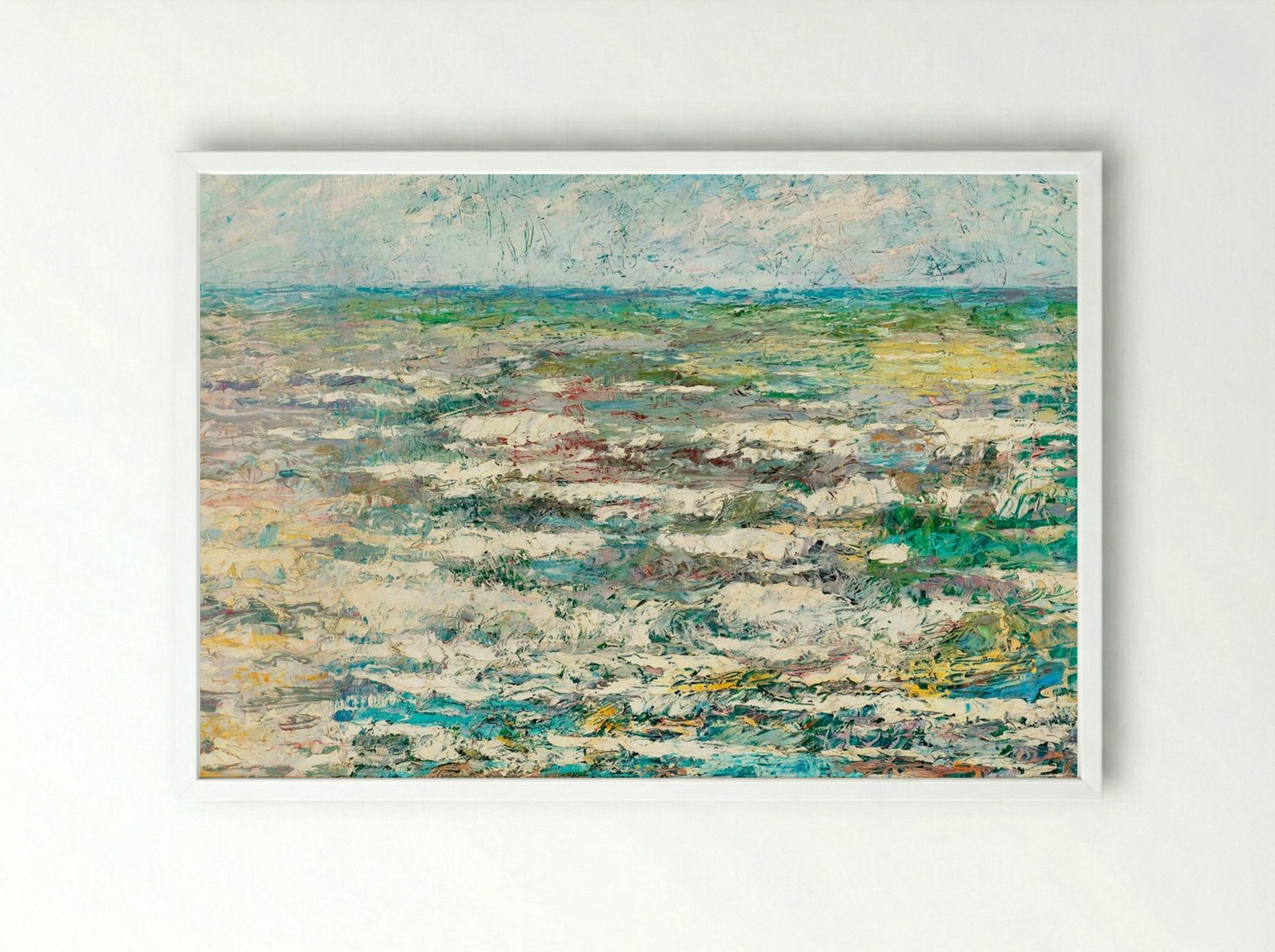 The Sea - Jan Toorop - Framed Print White