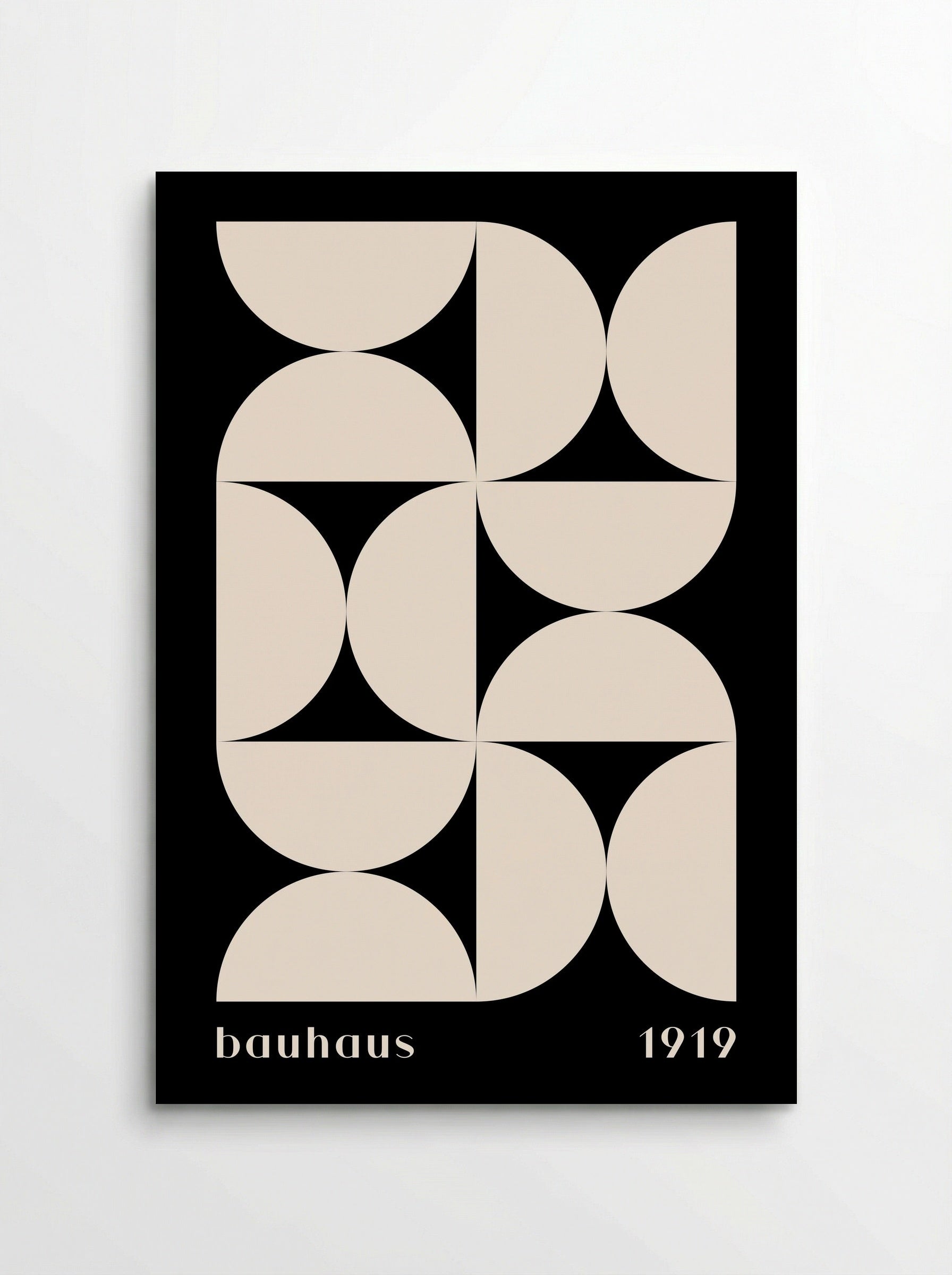 Bauhaus Geometrika (1919) in Neutral Black - Poster