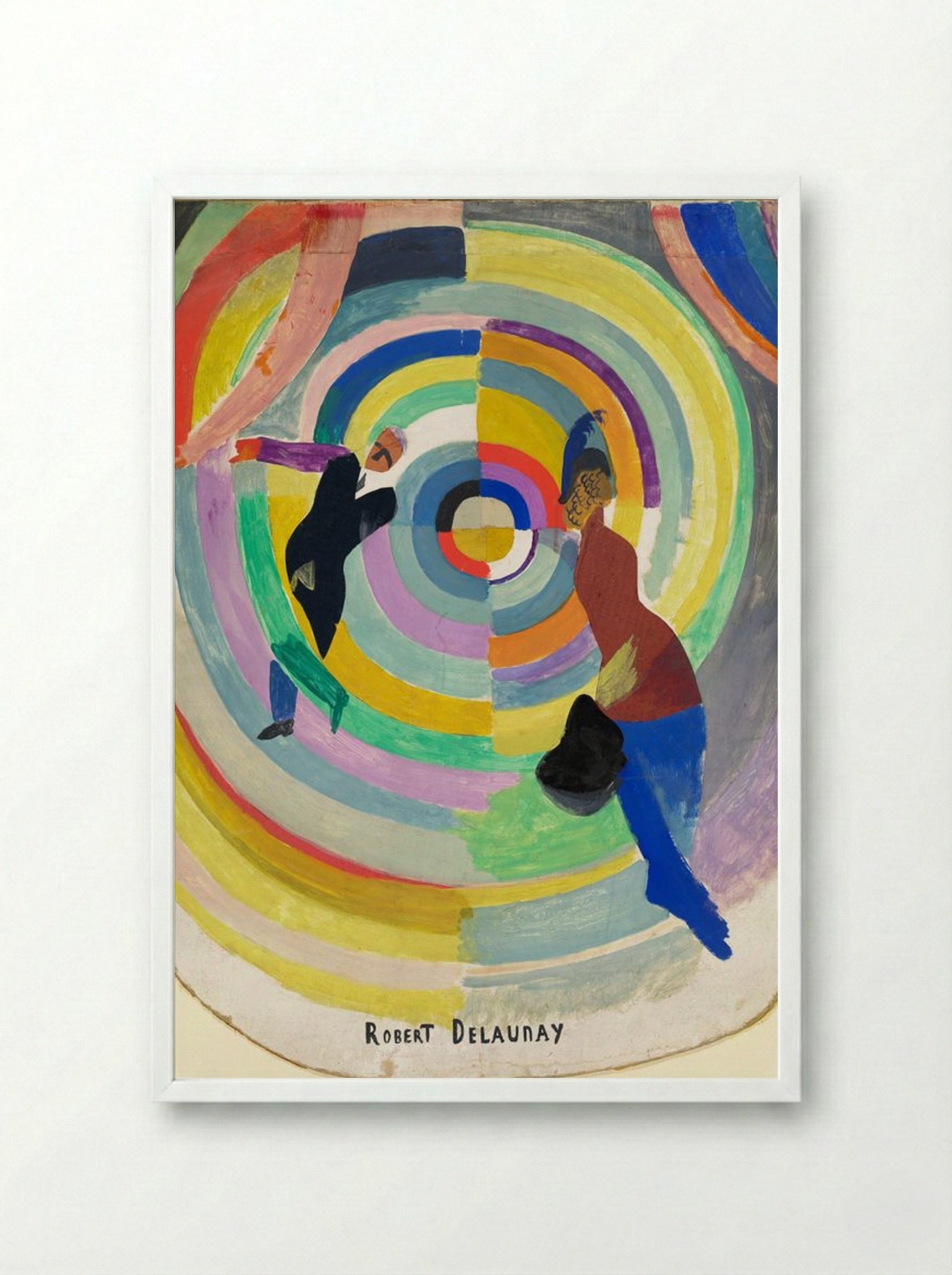 Political Drama - Robert Delaunay - Framed Print White