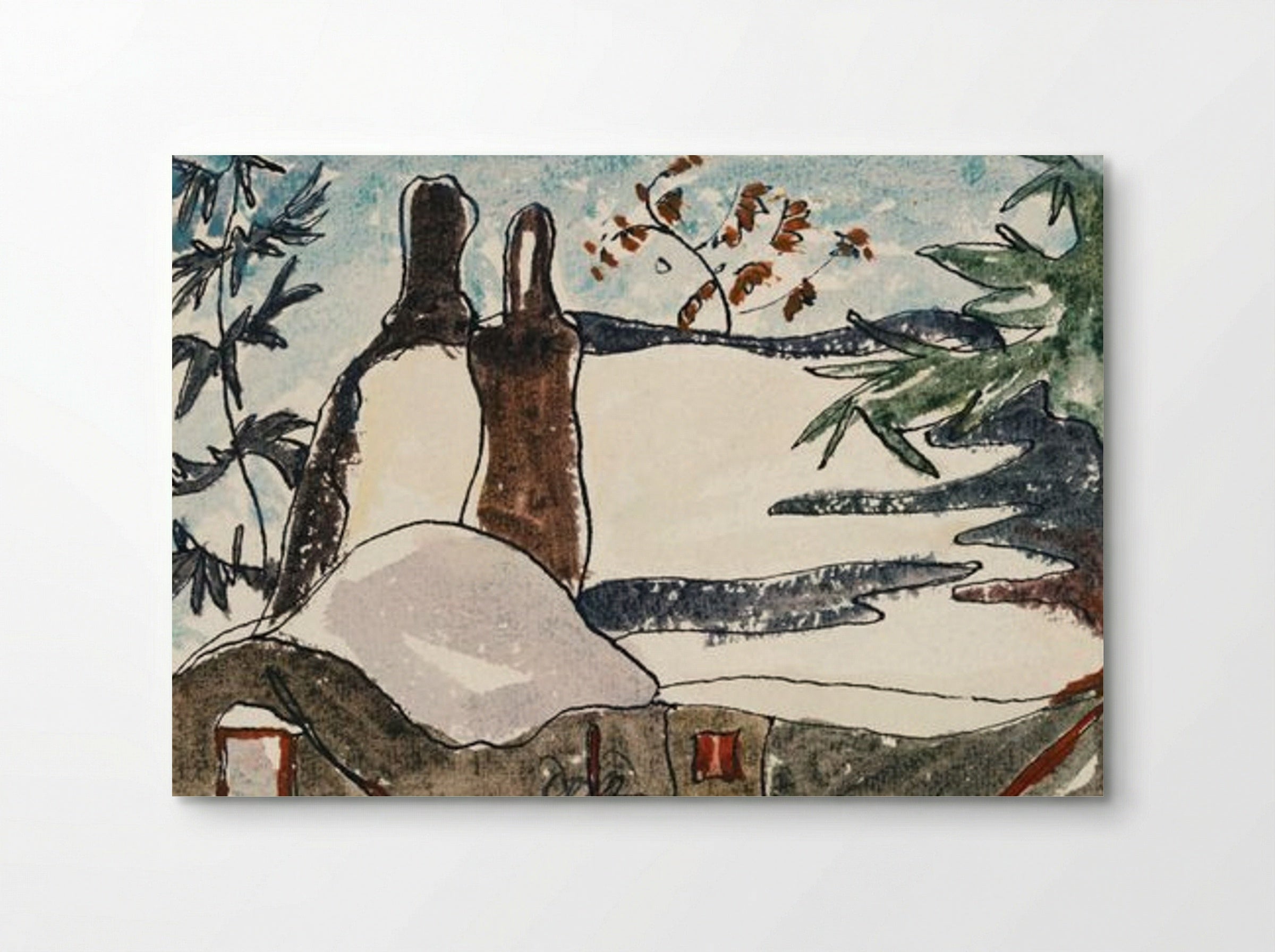 Snowy Rooftops and Trees - Arthur Dove - Poster