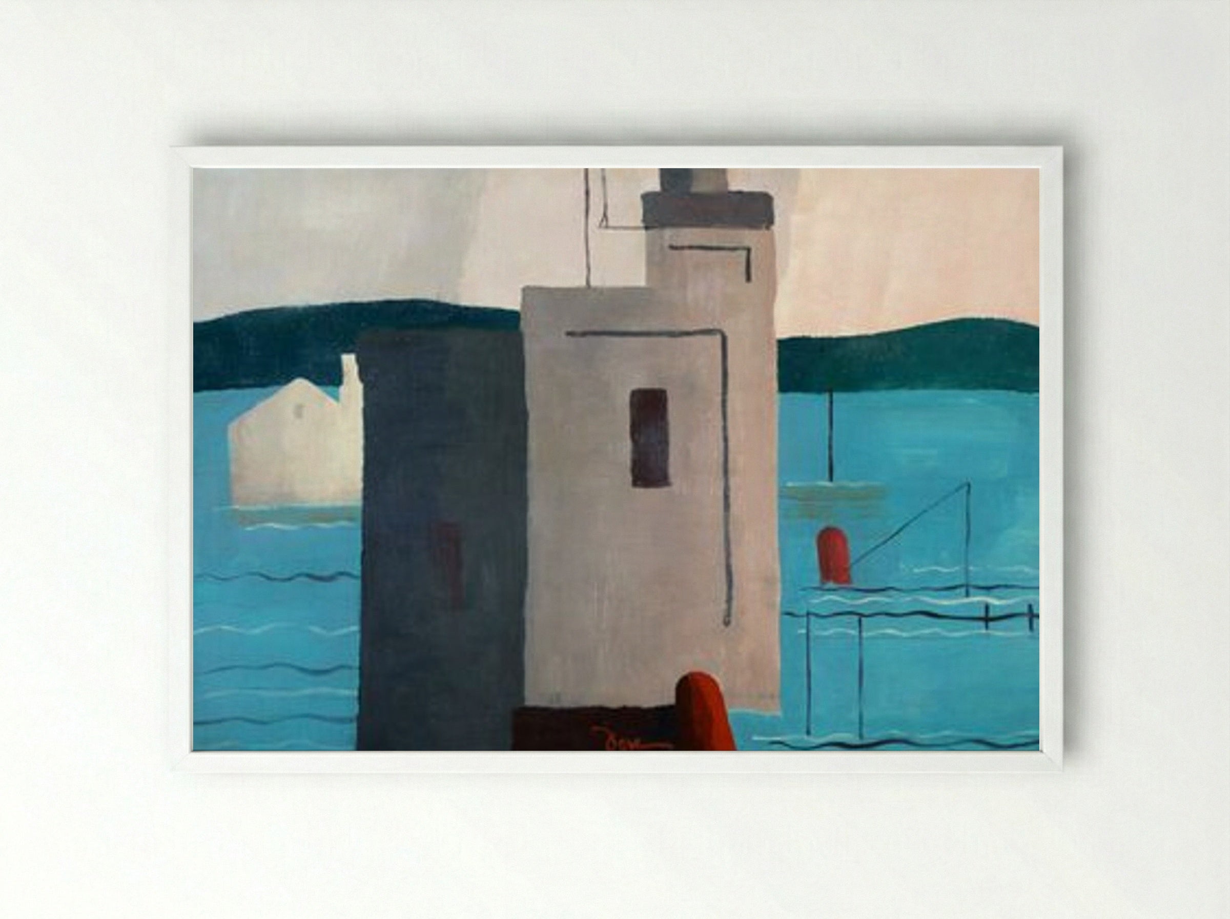 Lloyd's Harbor - Arthur Dove - Framed Print White