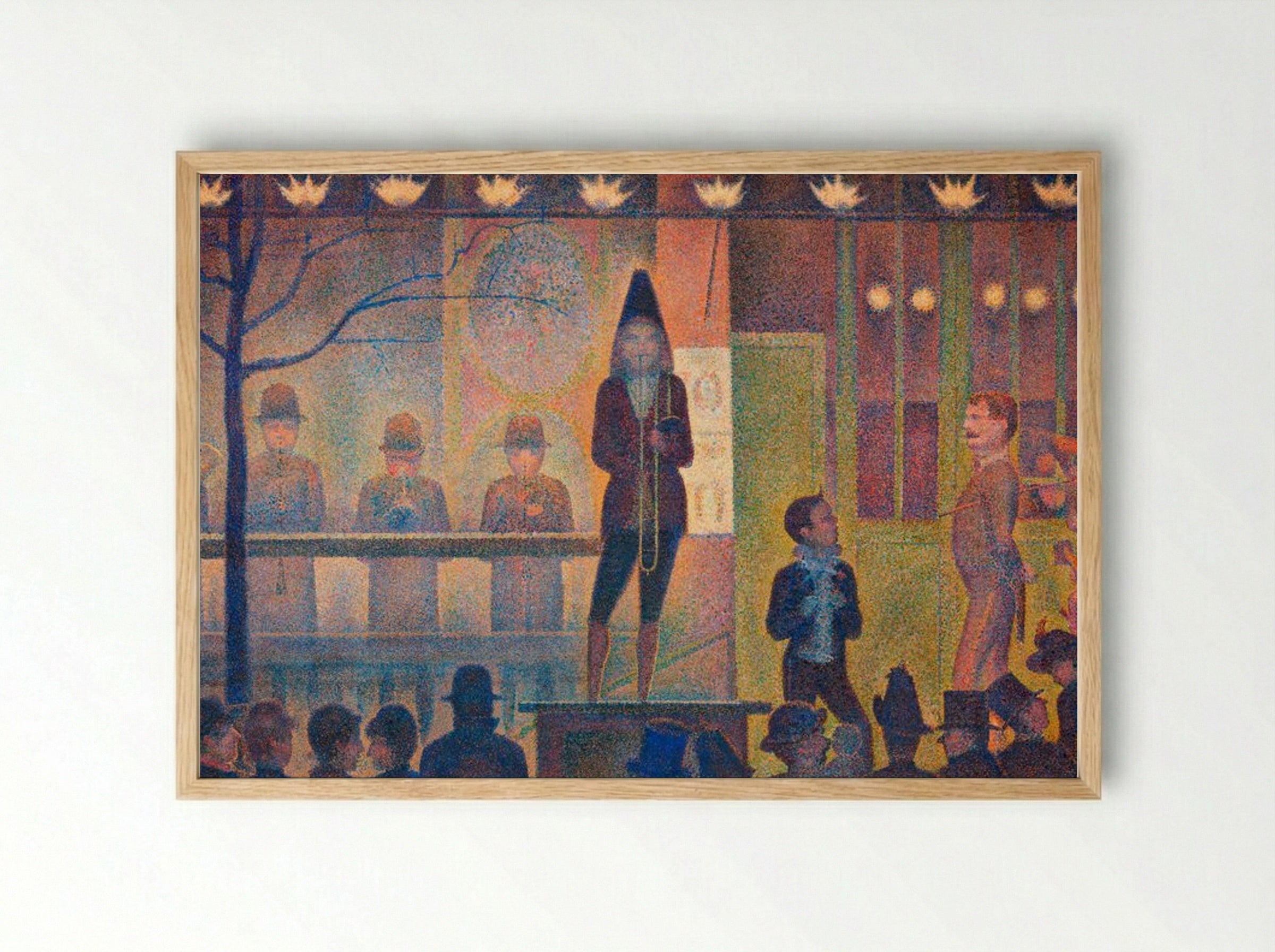 Circus Sideshow (Parade de Cirque) - Georges Seurat - Framed Print Wood