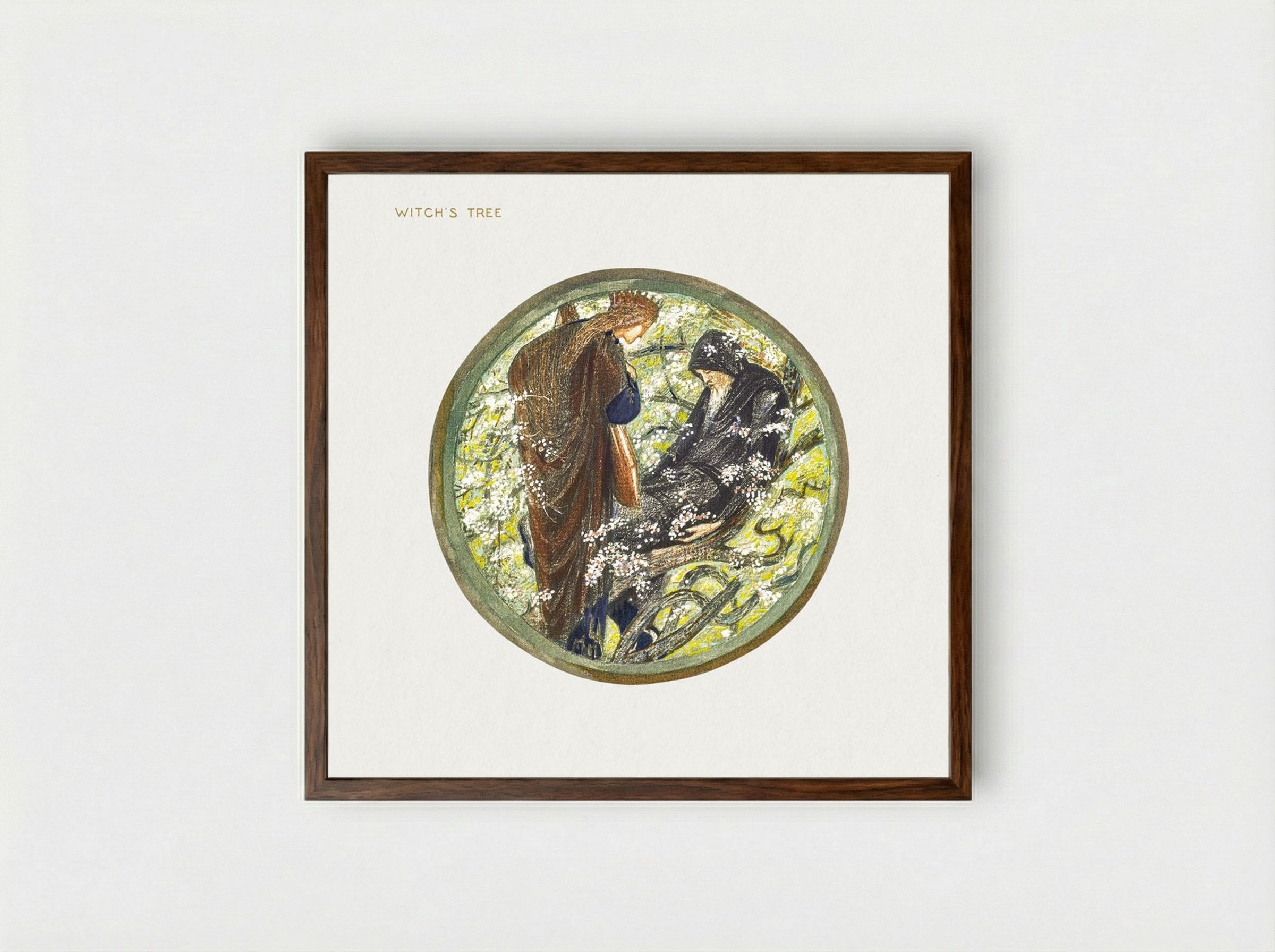 Witch's Tree - Edward Burne-Jones - Framed Print Dark Wood
