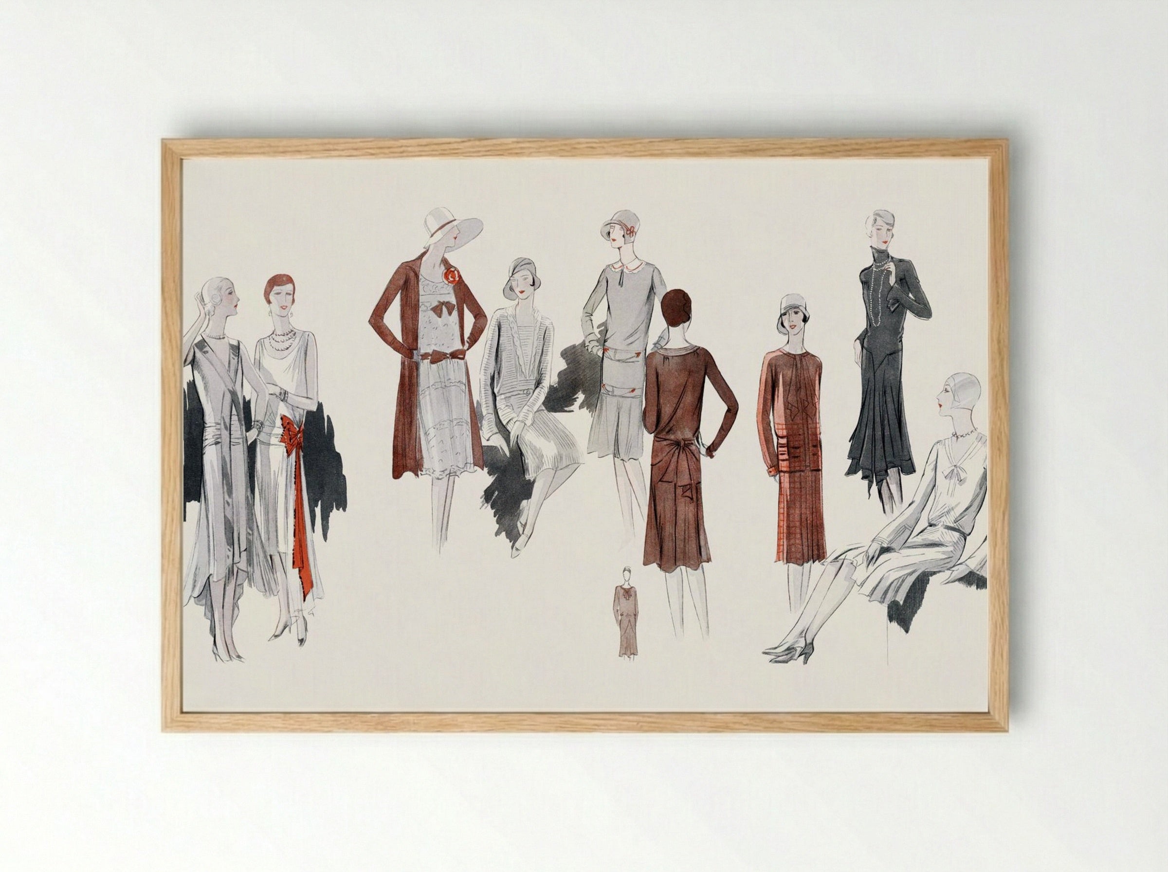 Dresses from the Fashion Houses - Paul Poiret - Framed Print Wood