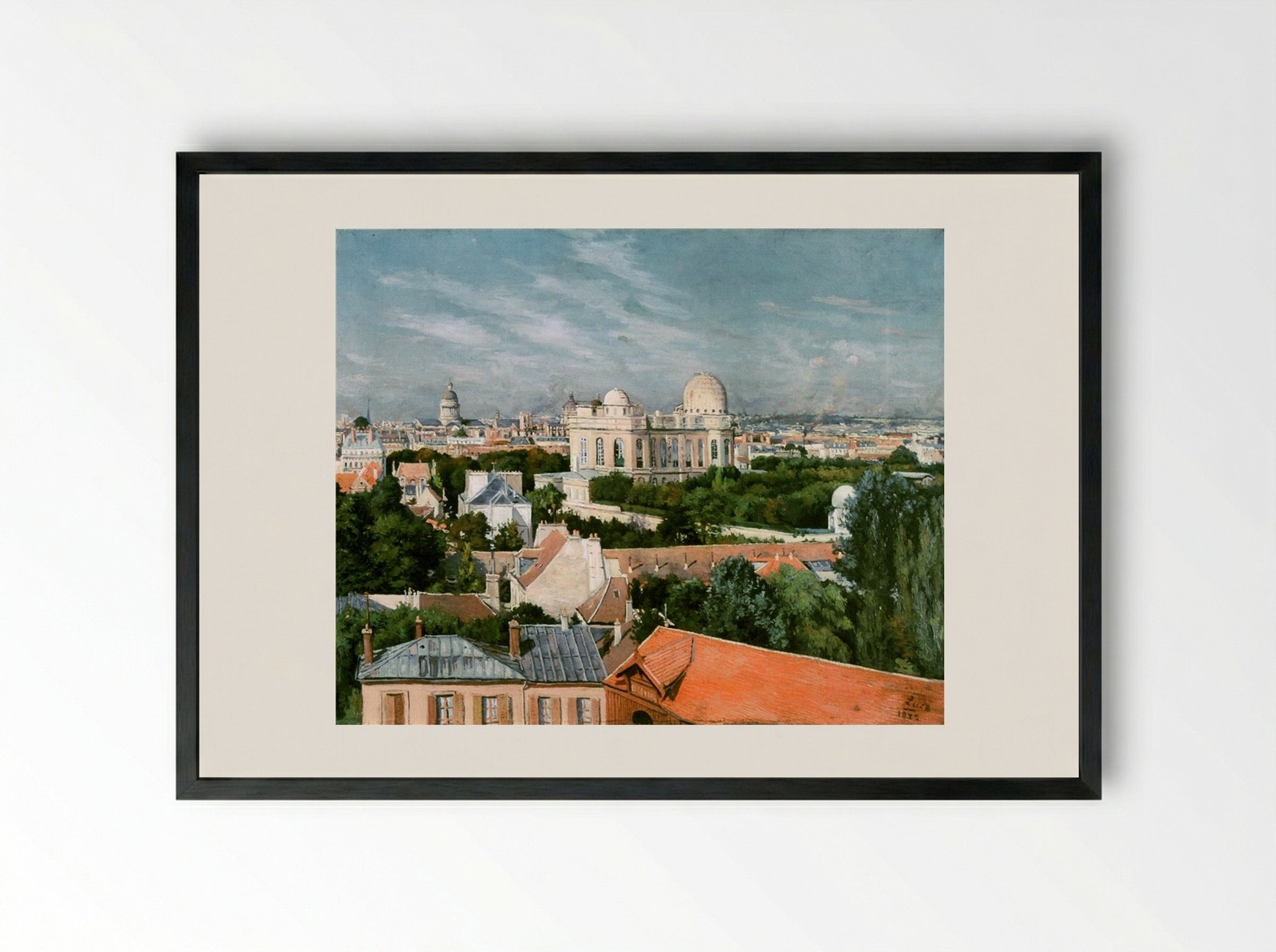 View Of The Observatory District - Maximilien Luce - Framed Print Black