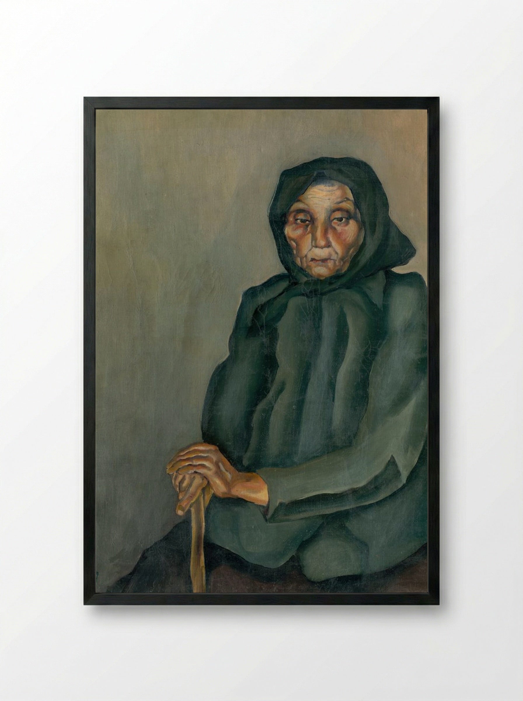 Old Age - Konstantin Bauer - Framed Print Black