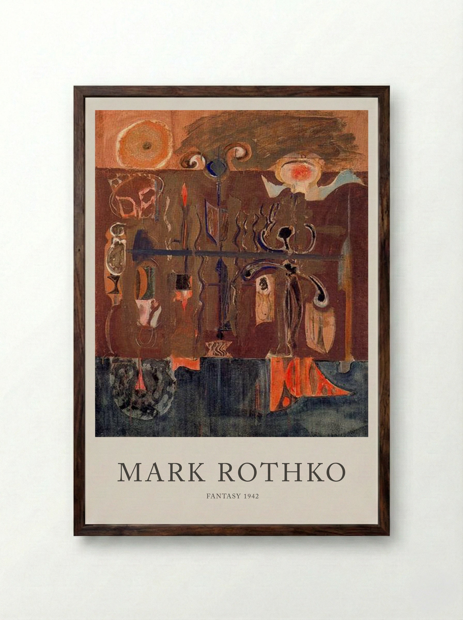 Fantasy - Mark Rothko - Framed Print Dark Wood