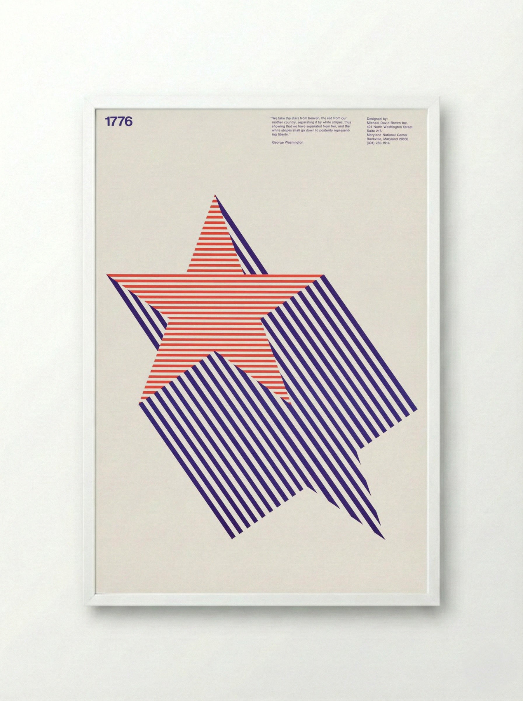 We take the stars from heaven, the red from our mother country - Michael David Brown - Framed Print White