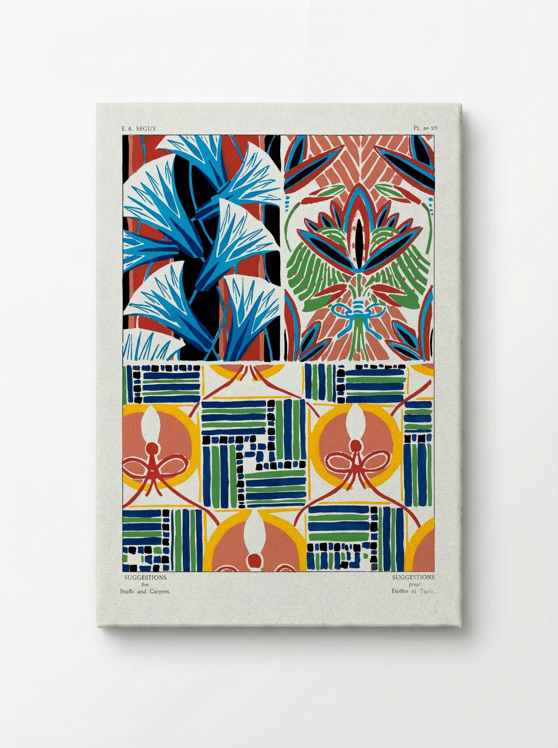 Floral Pattern No. 20 (Textile Design) - Émile-Allain Séguy - Canvas