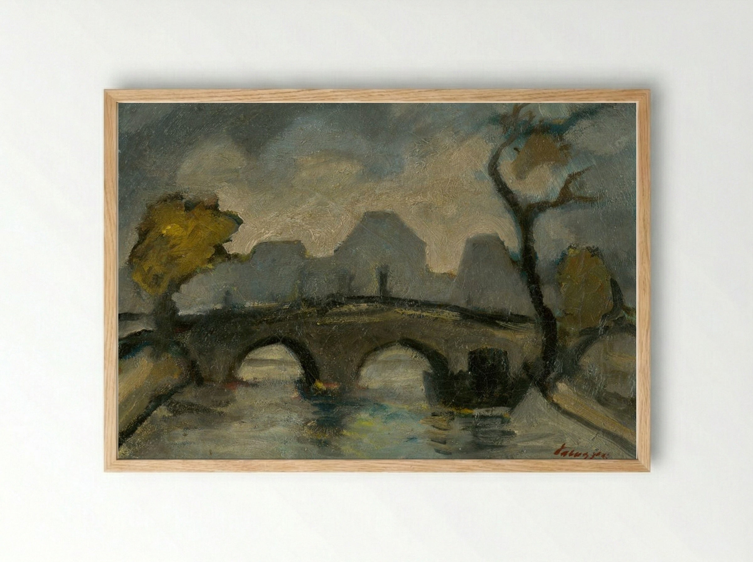 Bridge in Paris (Pont Marie) - Zolo Palugyay - Framed Print Wood