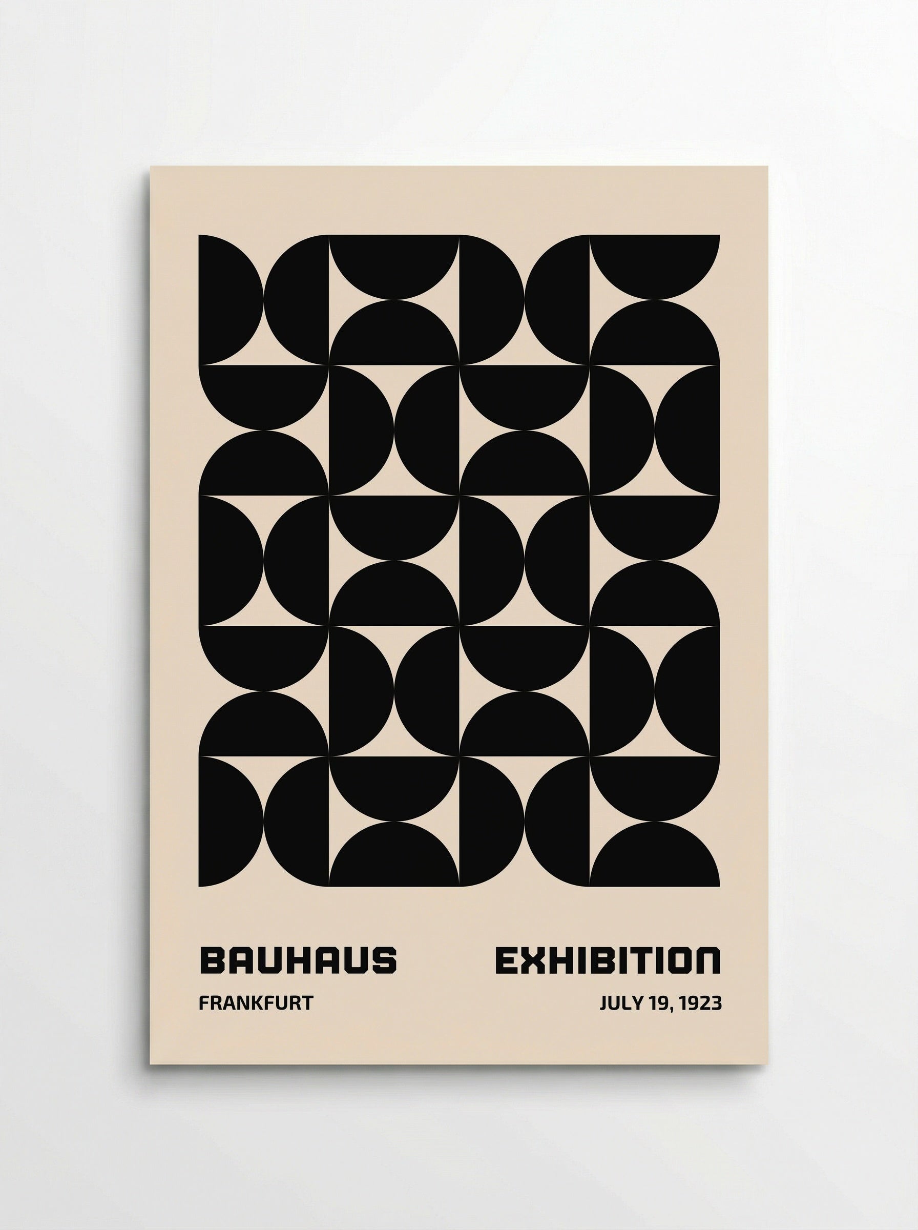 Bauhaus Modular Geometry - Black Edition (1923 Frankfurt) - Poster