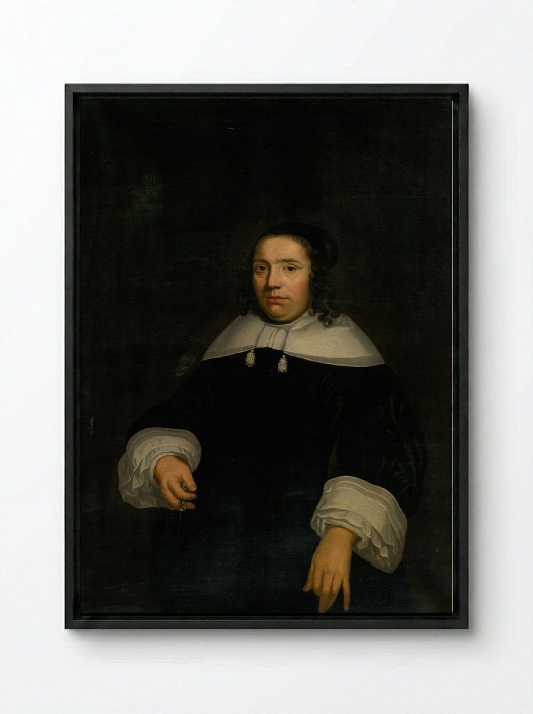 Portrait of Christina Pyll - Fine Art Print - Framed Canvas Black