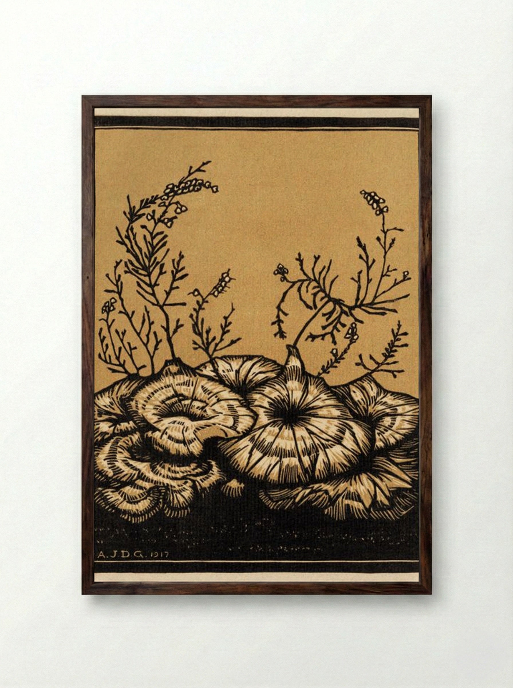 Blossoming Plants - Julie de Graag - Framed Print Dark Wood