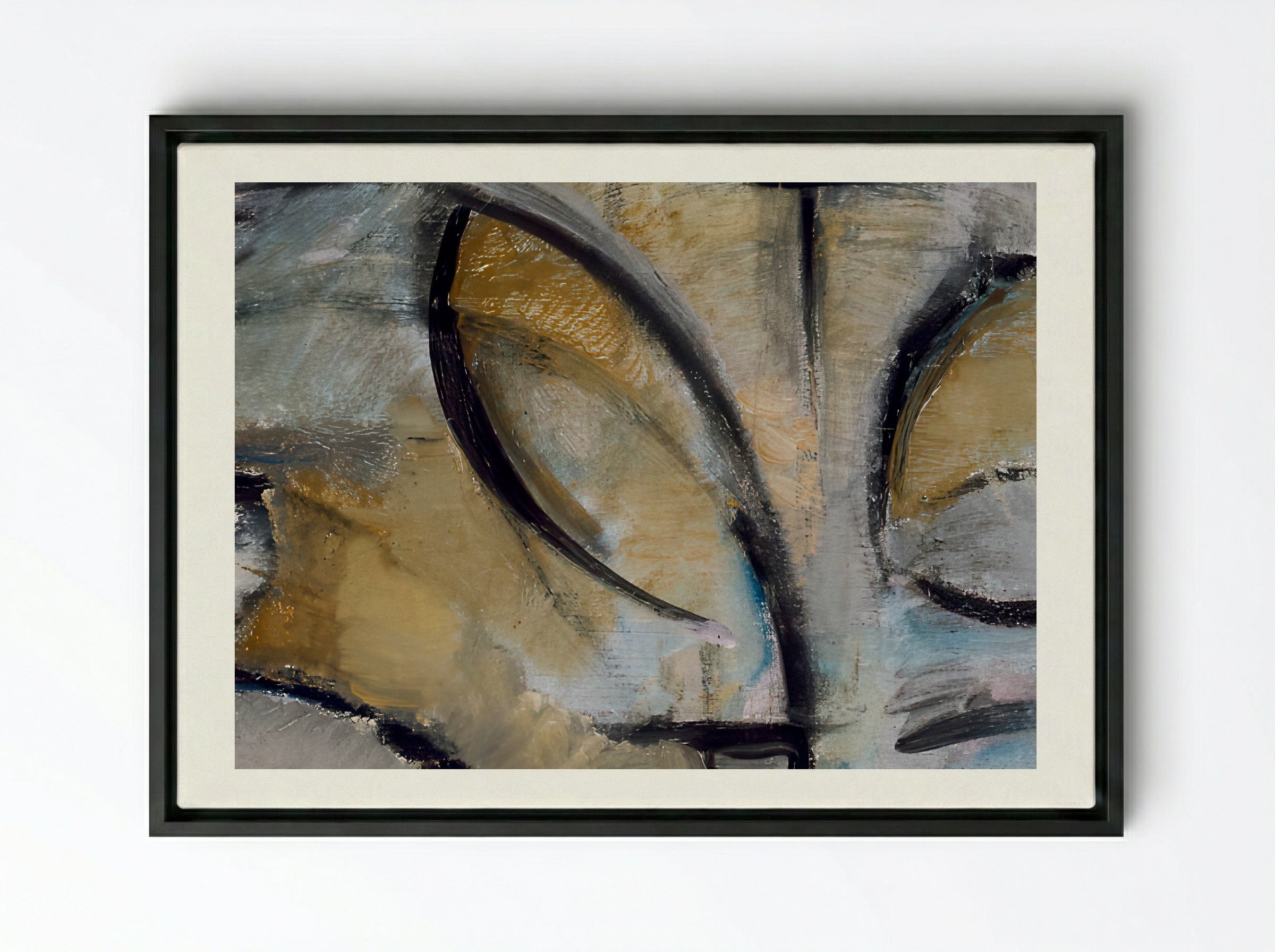 The Flowering Apple Tree - Piet Mondrian - Framed Canvas Black