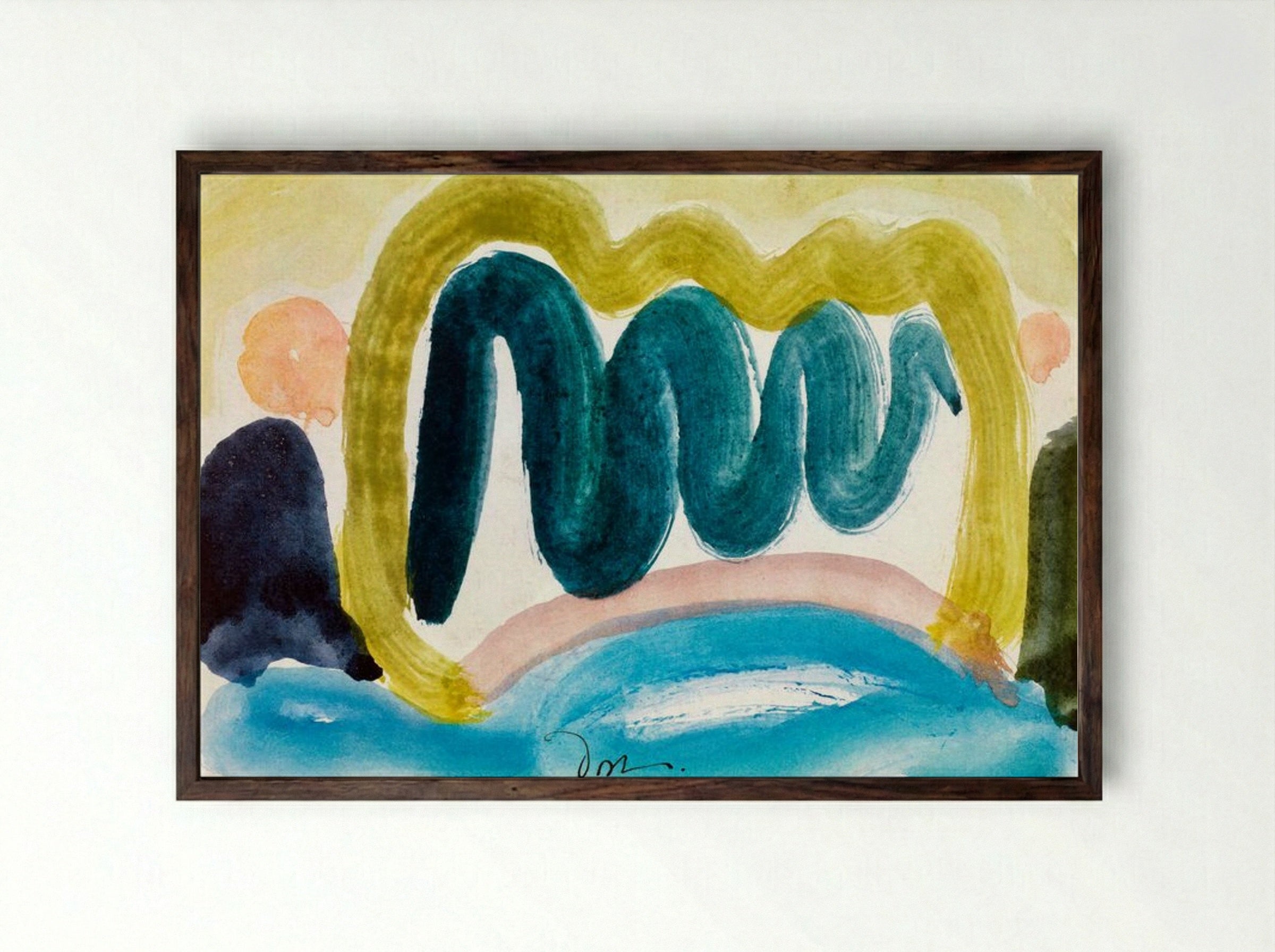 S' Pond in Sunlight - Arthur Dove - Framed Print Dark Wood