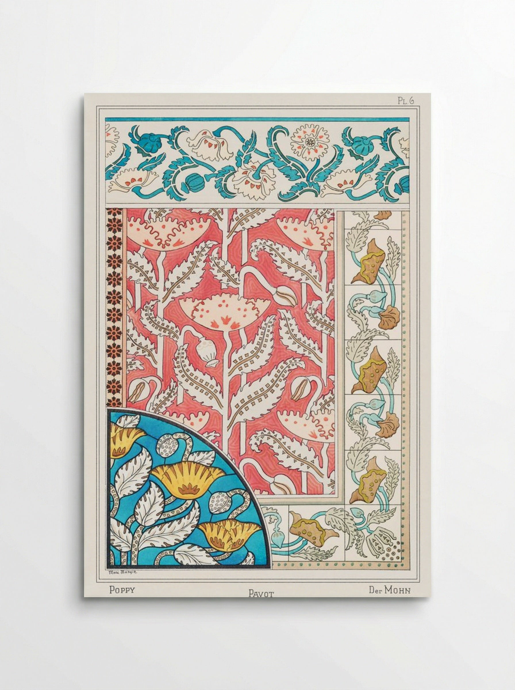 Pavot (Poppy) from La Plante et ses Applications ornementales - Maurice Pillard Verneuil - Poster