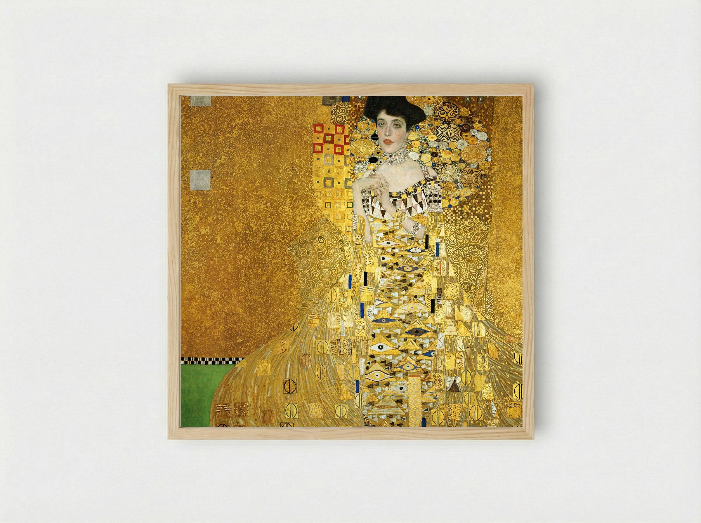 Portrait of Adele Bloch-Bauer I - Gustav Klimt - Framed Print Wood