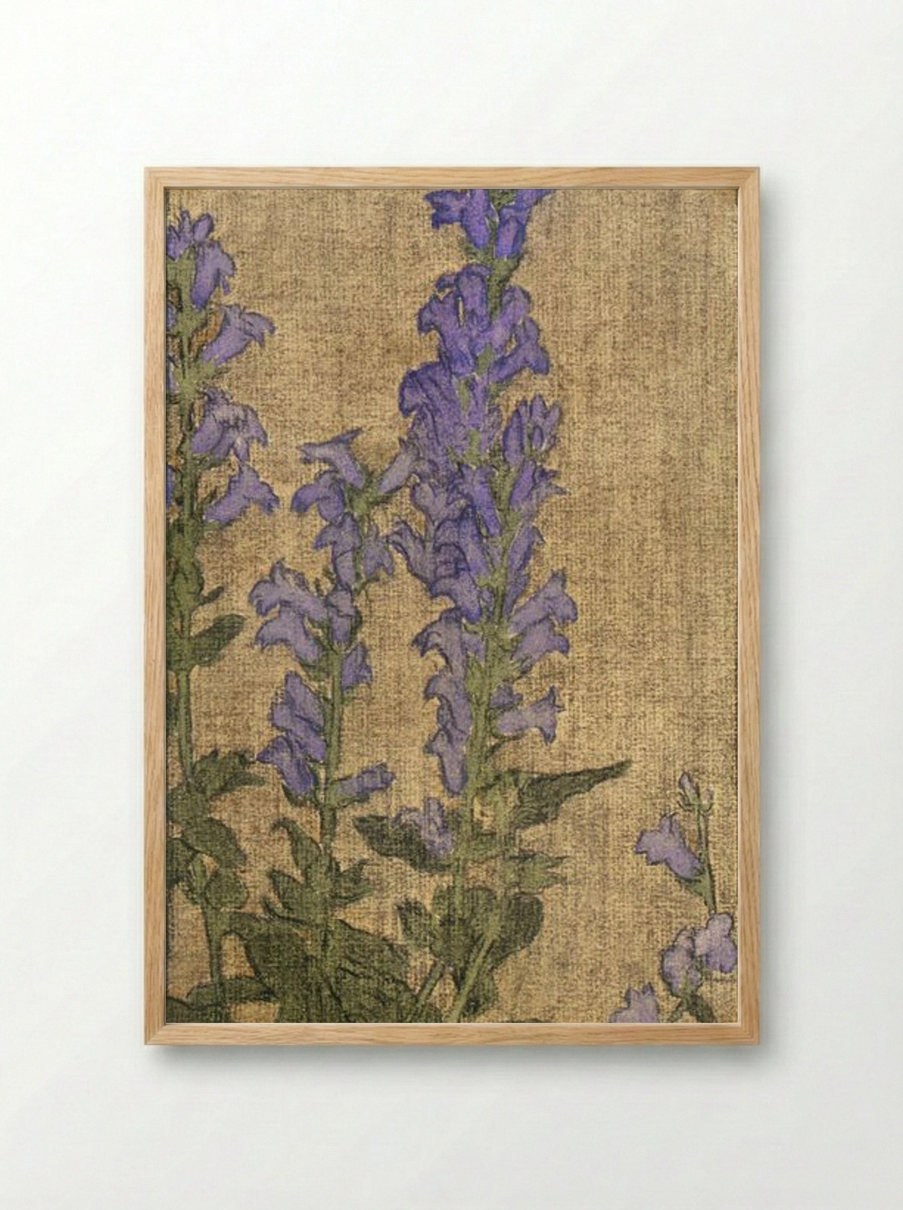 Delphinium - Hannah Borger Overbeck - Framed Print Wood