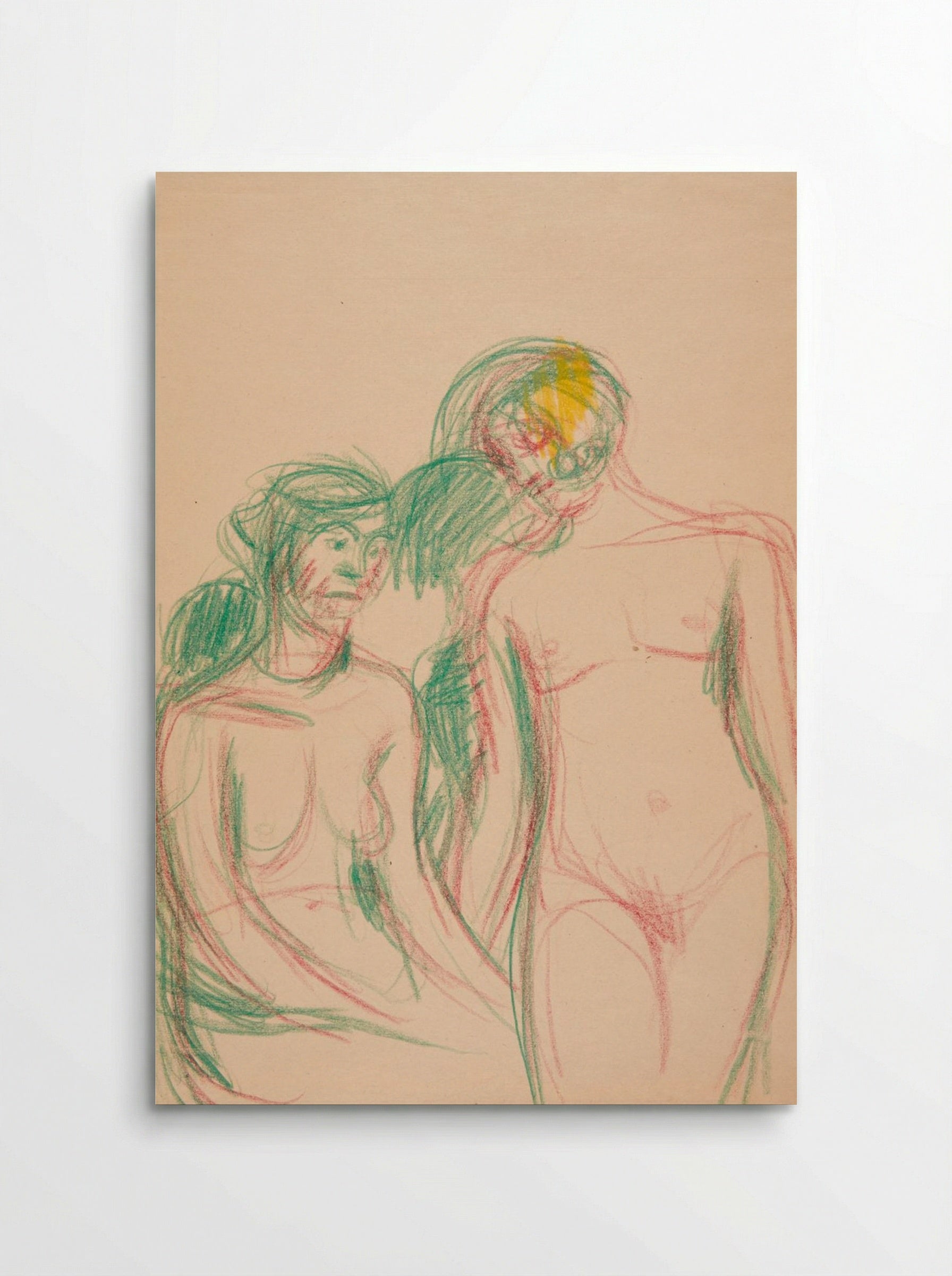 A Seated and a Standing Female Model - Harald Giersing - Poster