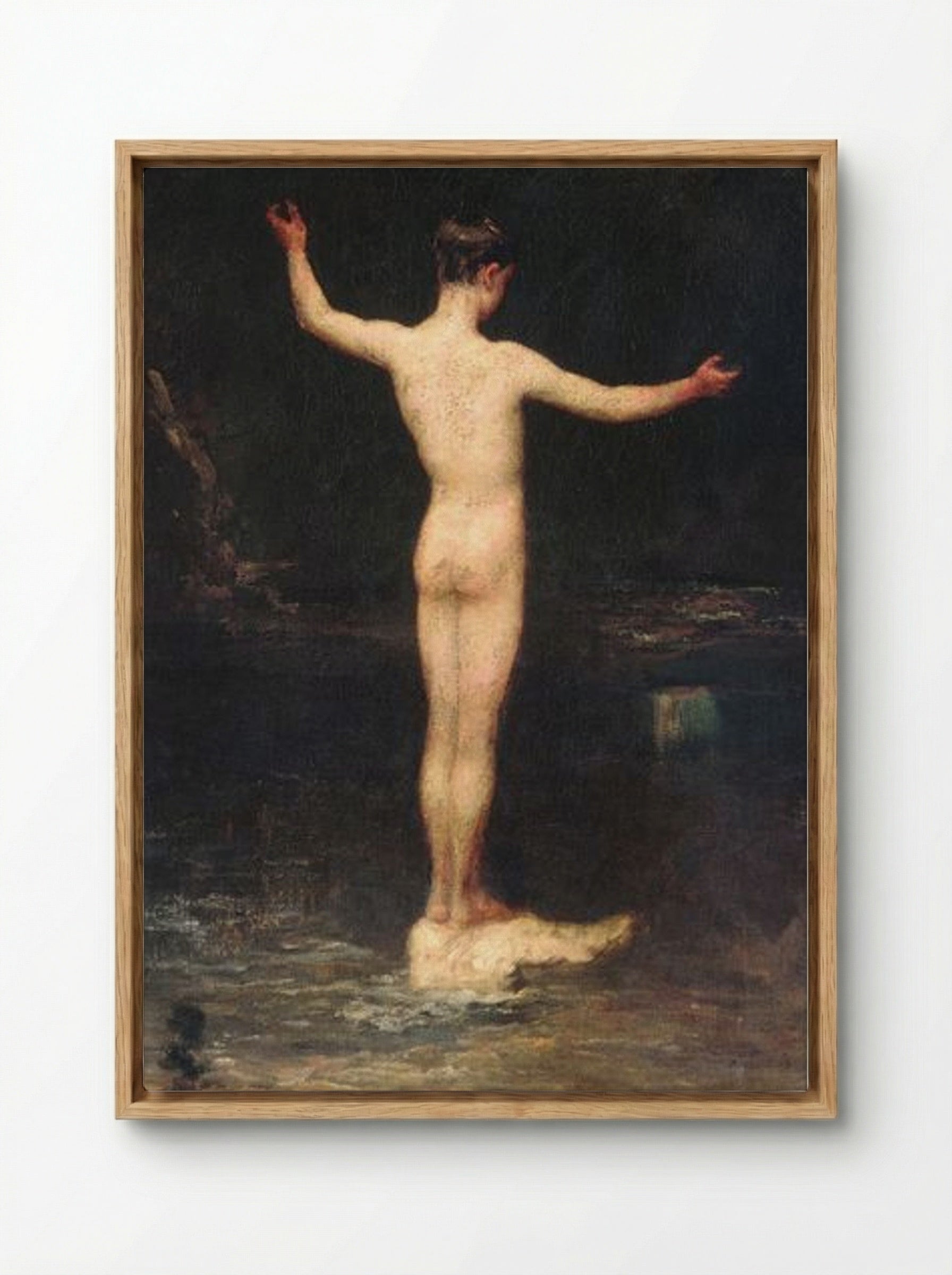 The Bathers - William Morris Hunt - Framed Canvas Wood