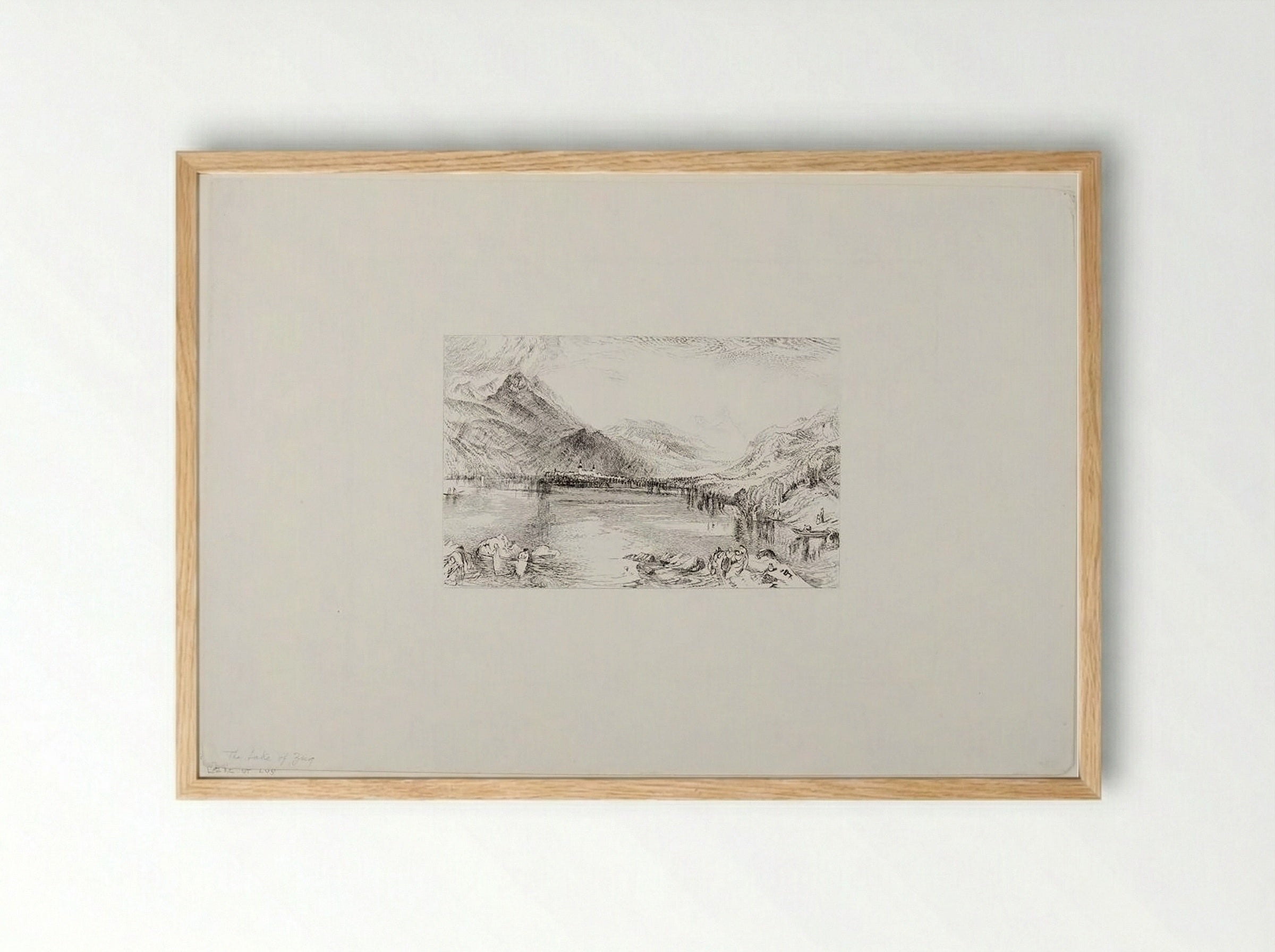 Lake of Zug - John Ruskin - Framed Print Wood