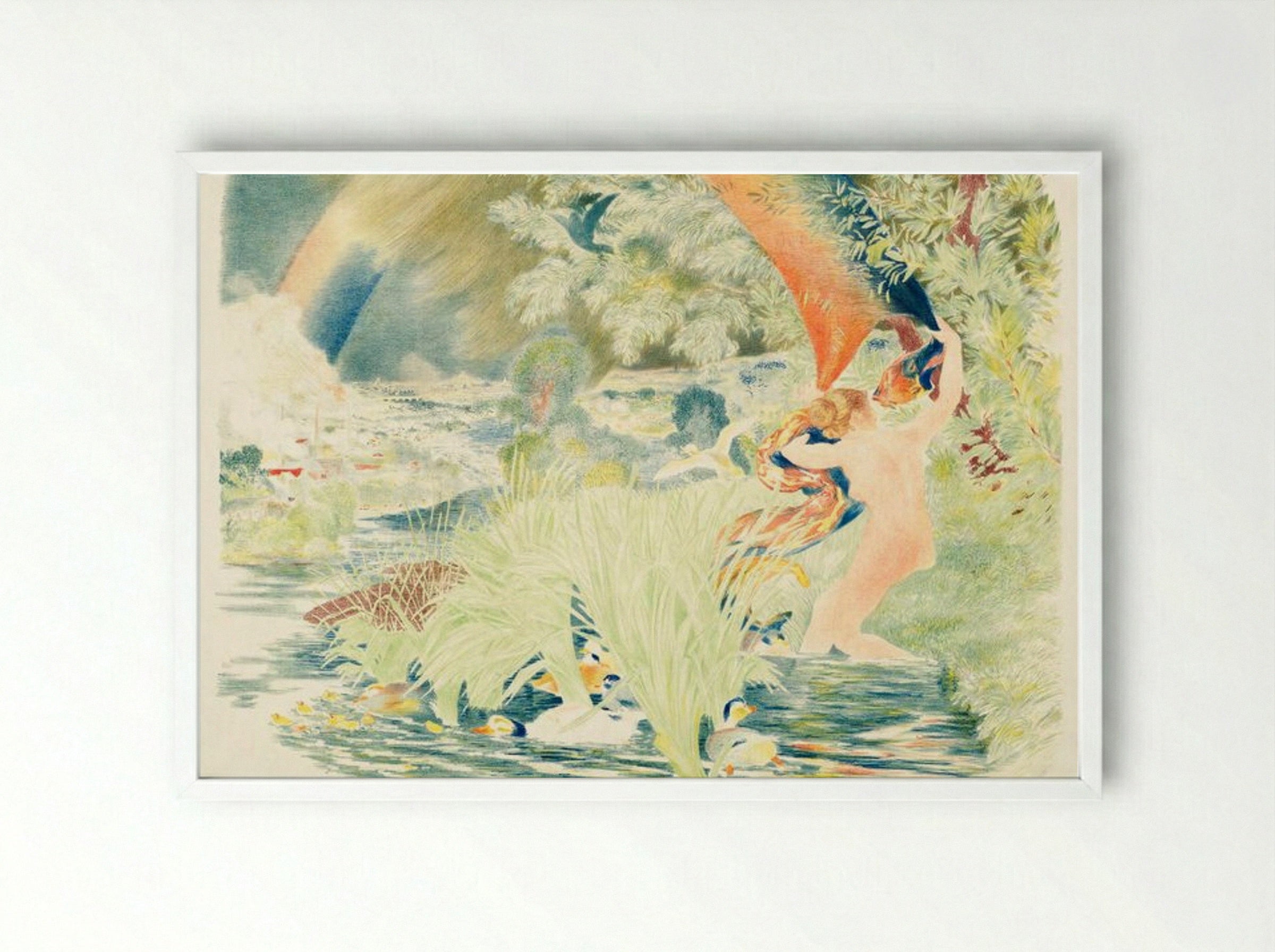 The Rainbow - Félix Bracquemond - Framed Print White