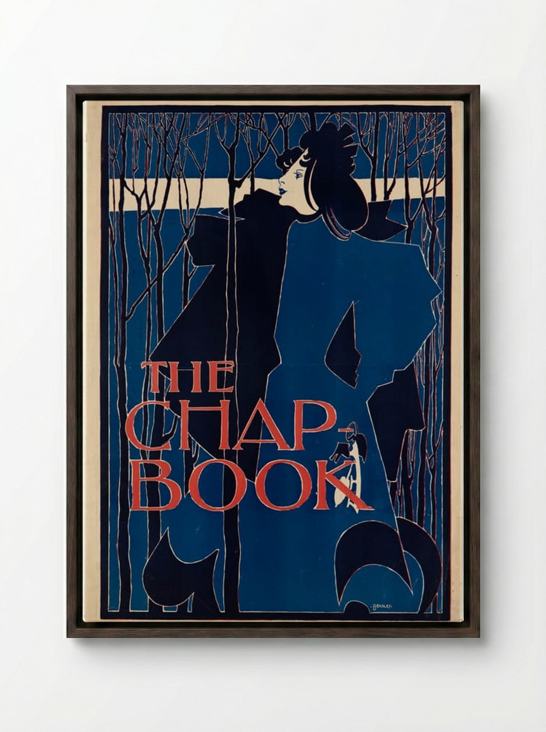 The Chap-Book - Will H. Bradley - Framed Canvas Dark Wood