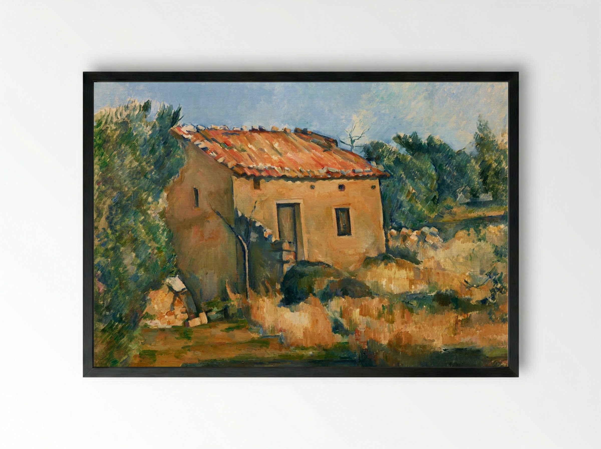 Abandoned House near Aix-en-Provence - Paul Cézanne - Framed Print Black