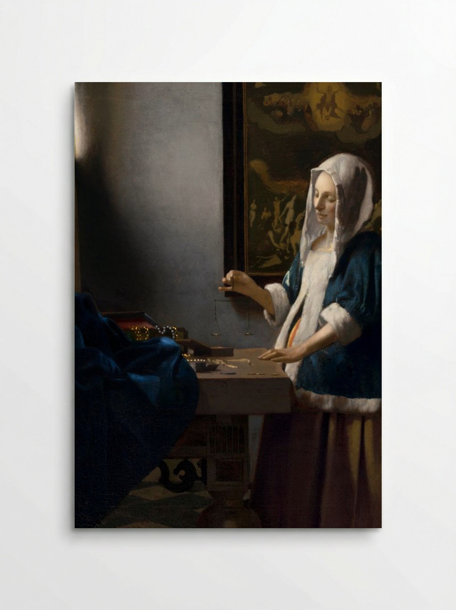 Woman Holding a Balance - Johannes Vermeer - Poster
