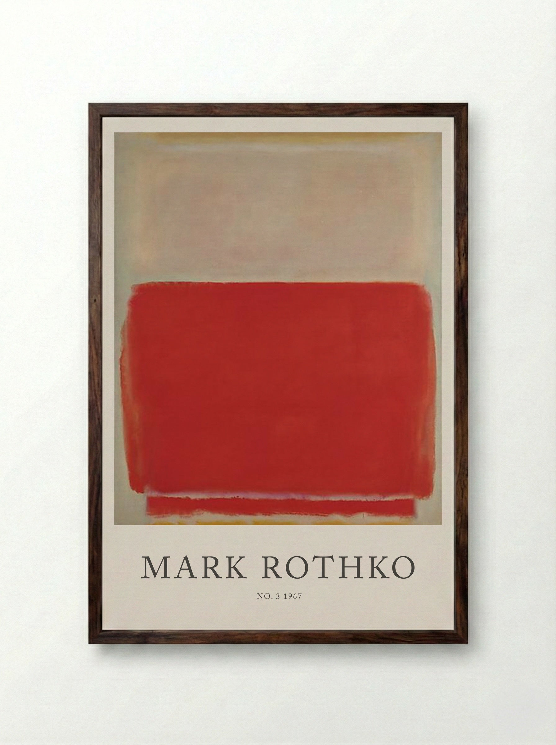 No. 3, 1967 - Mark Rothko - Framed Print Dark Wood