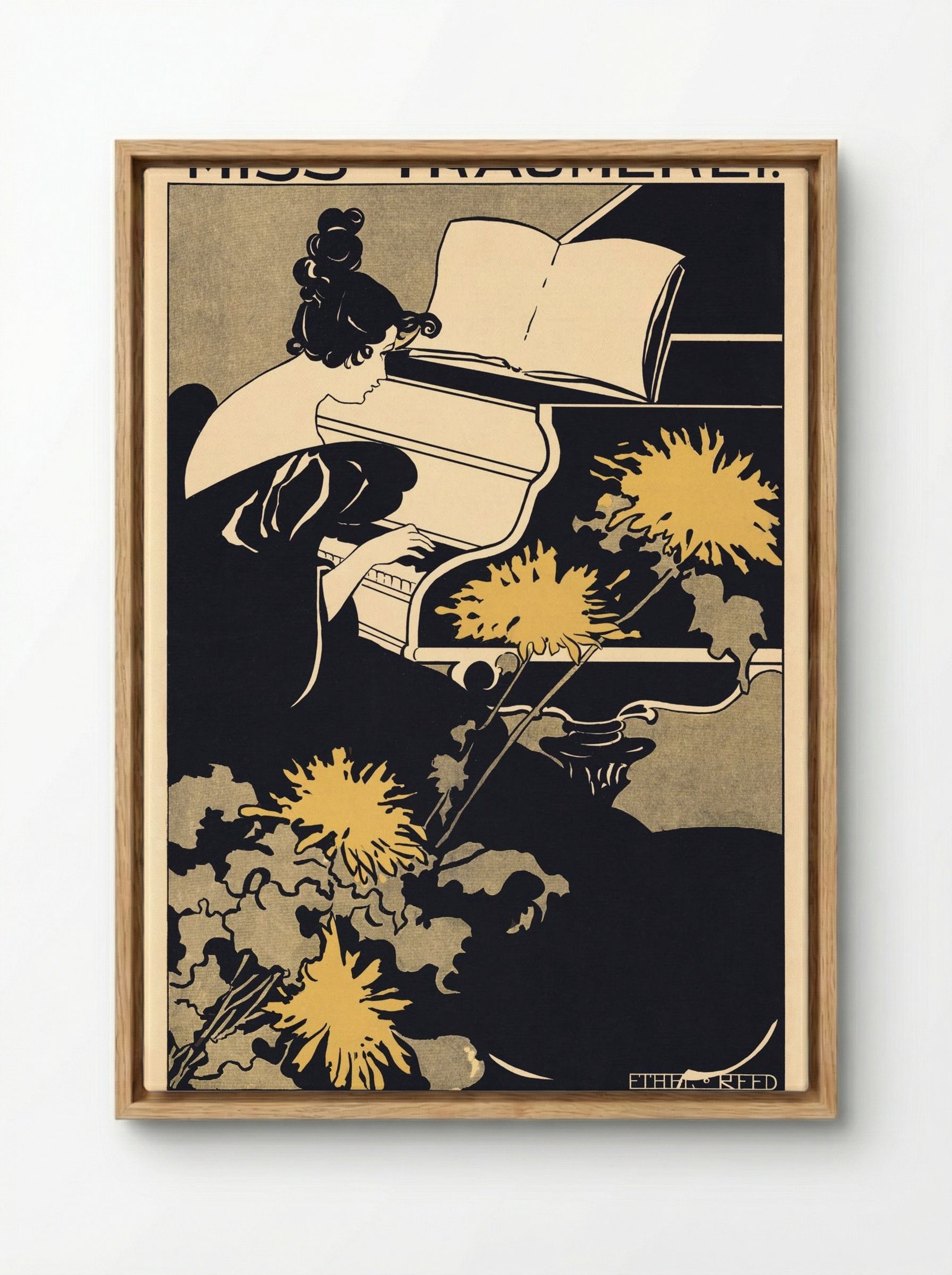 Miss Traumerei - Ethel Reed - Framed Canvas Wood