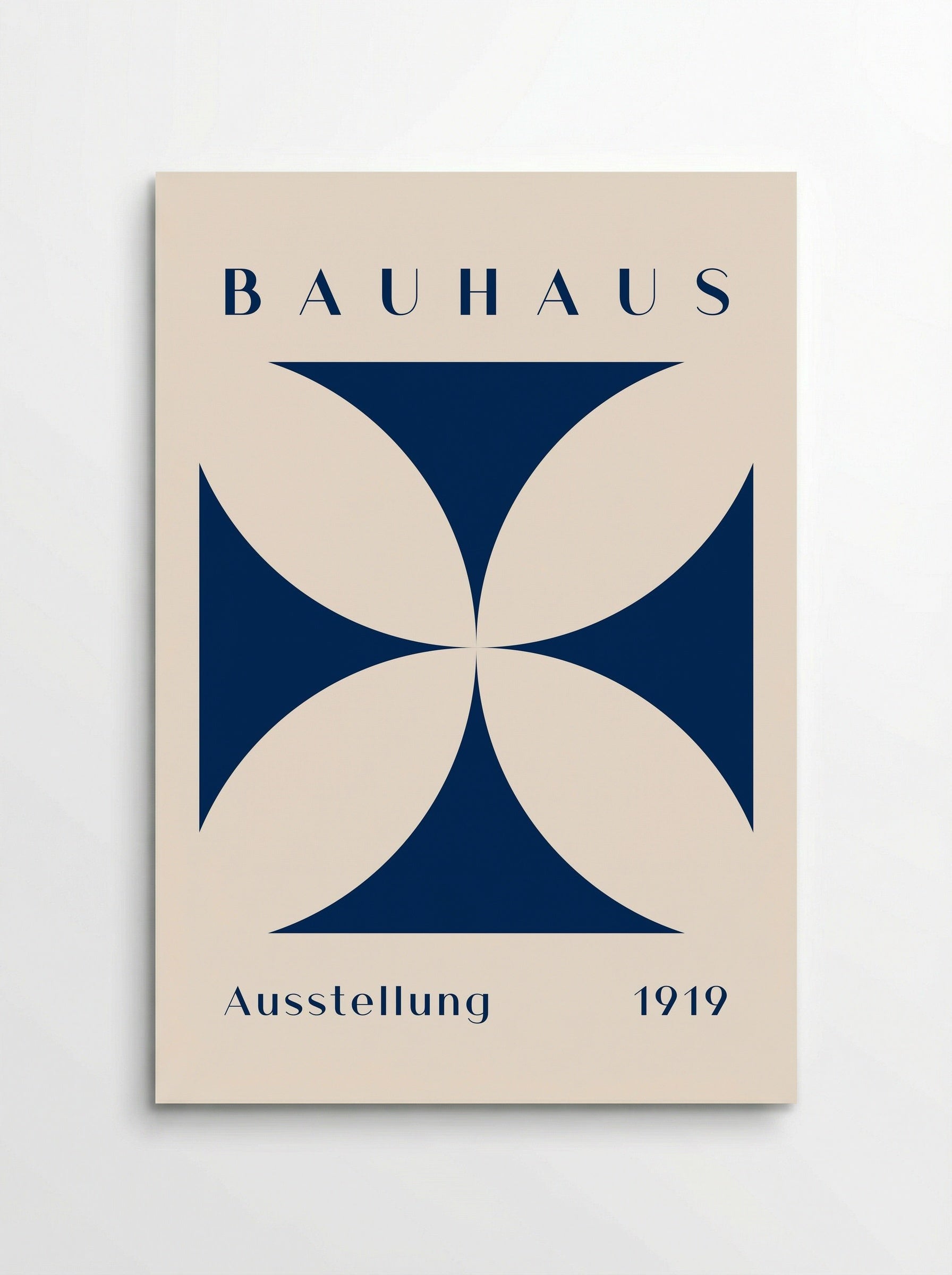 Bauhaus Ausstellung in Blue (1919) - Poster