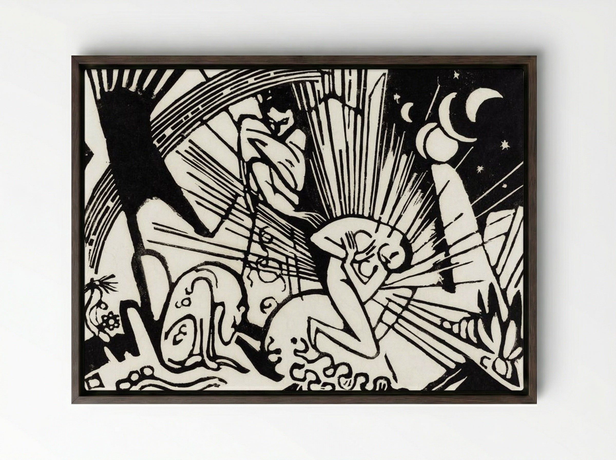 Reconciliation - Franz Marc - Framed Canvas Dark Wood
