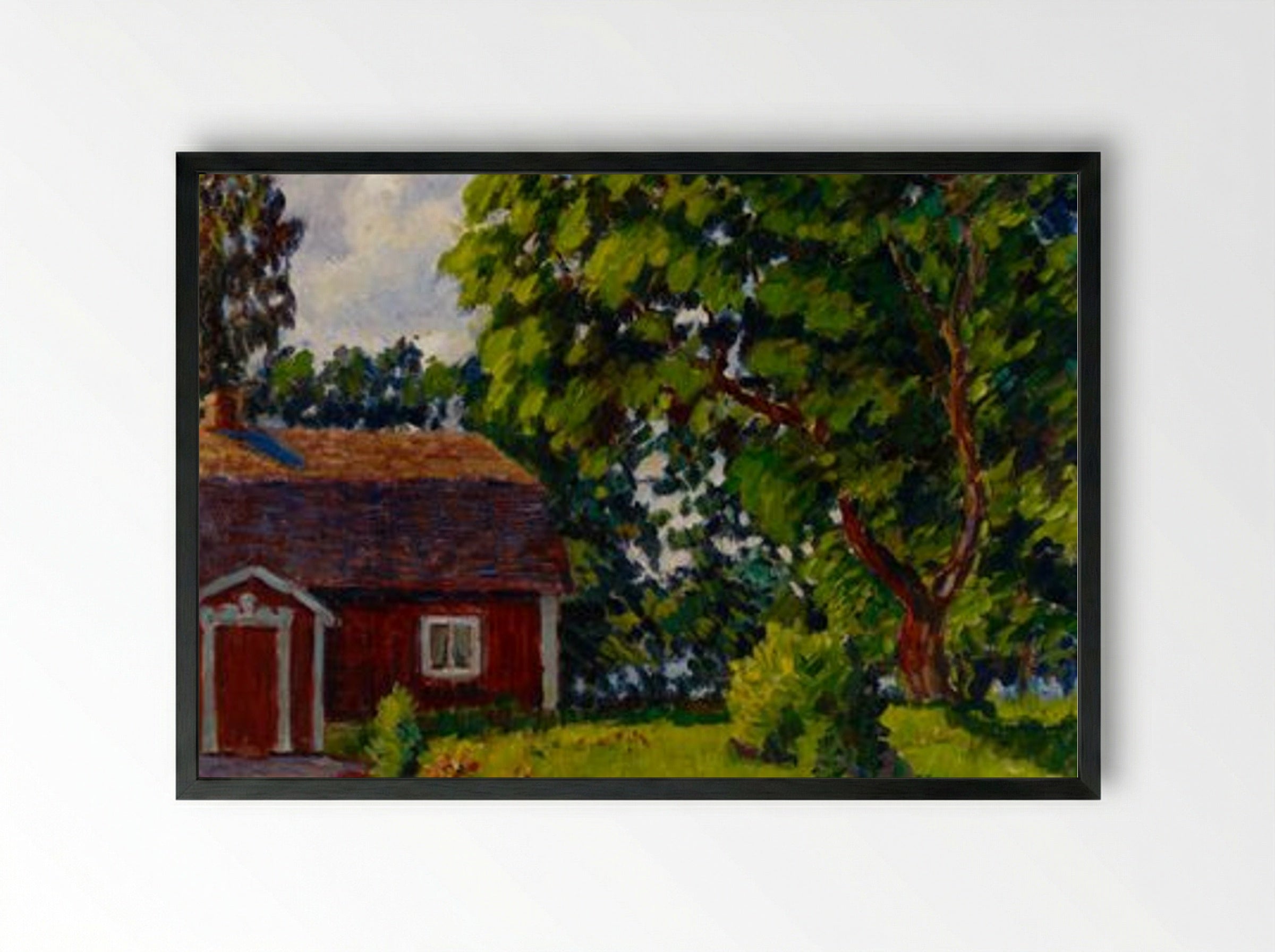 Urajärven museo - Alfred William Finch - Framed Print Black