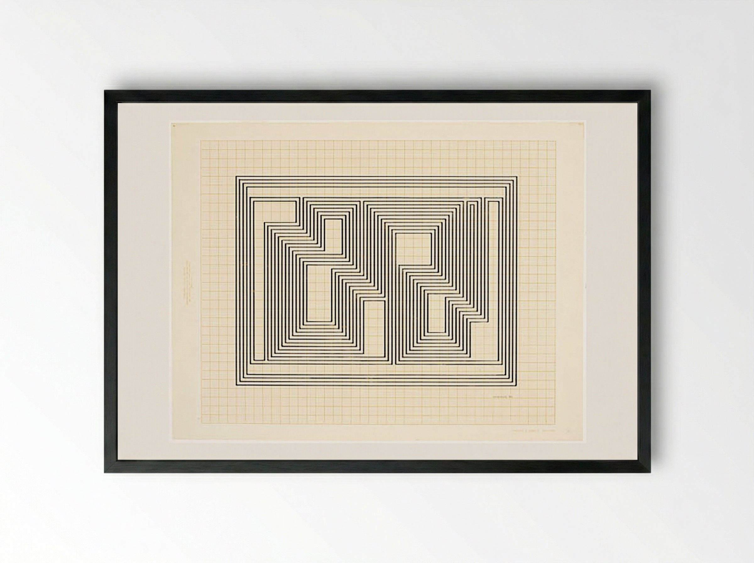 Graphic Tectonic - Fine Art Print - Framed Print Black