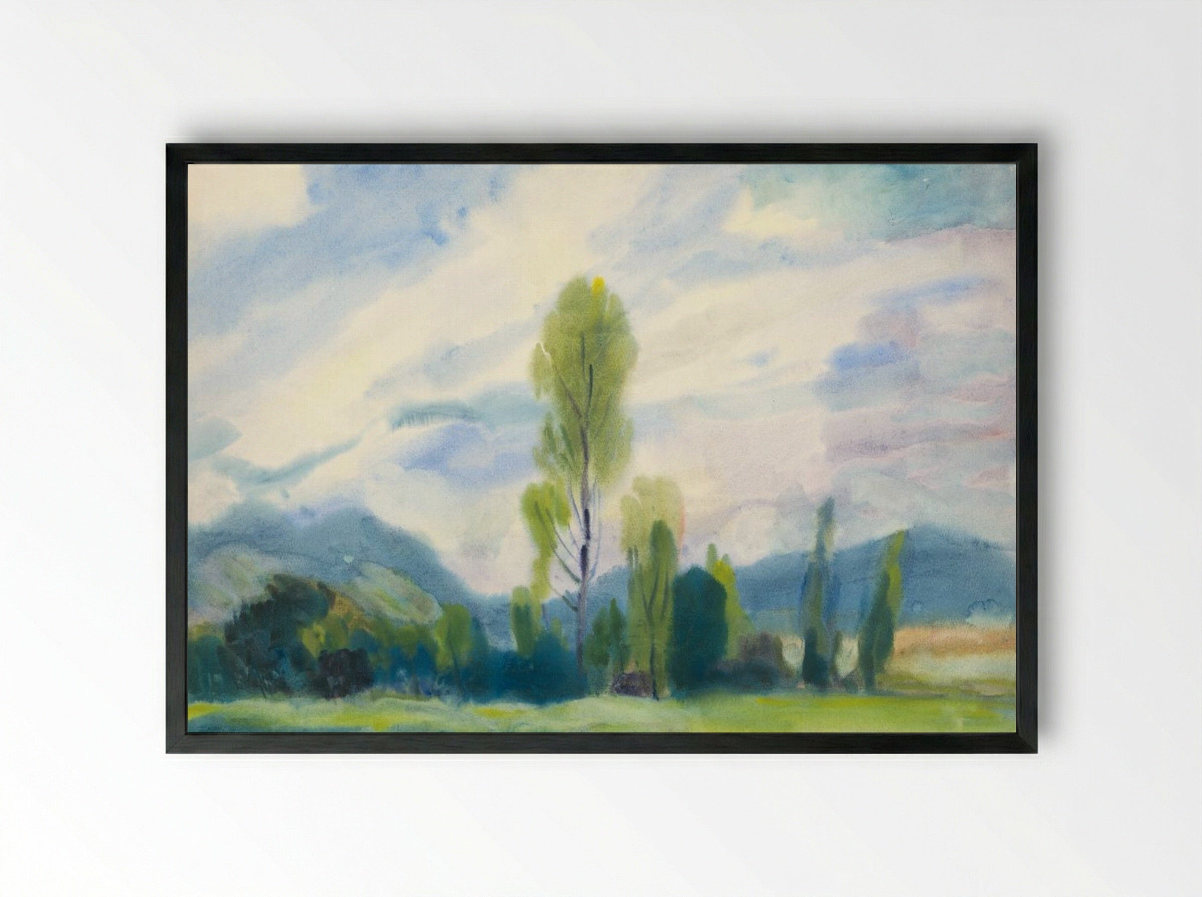 Landscape below the Low Tatras - Zolo Palugyay - Framed Print Black