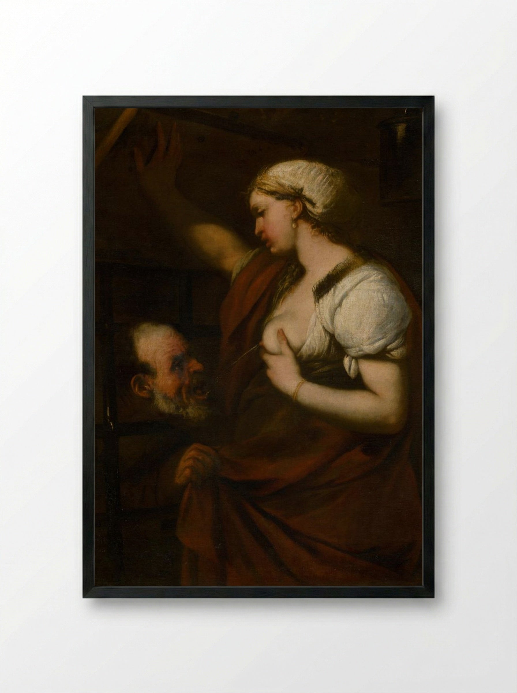 Roman Charity (Cimon and Pero) - Peter Paul Rubens - Framed Print Black