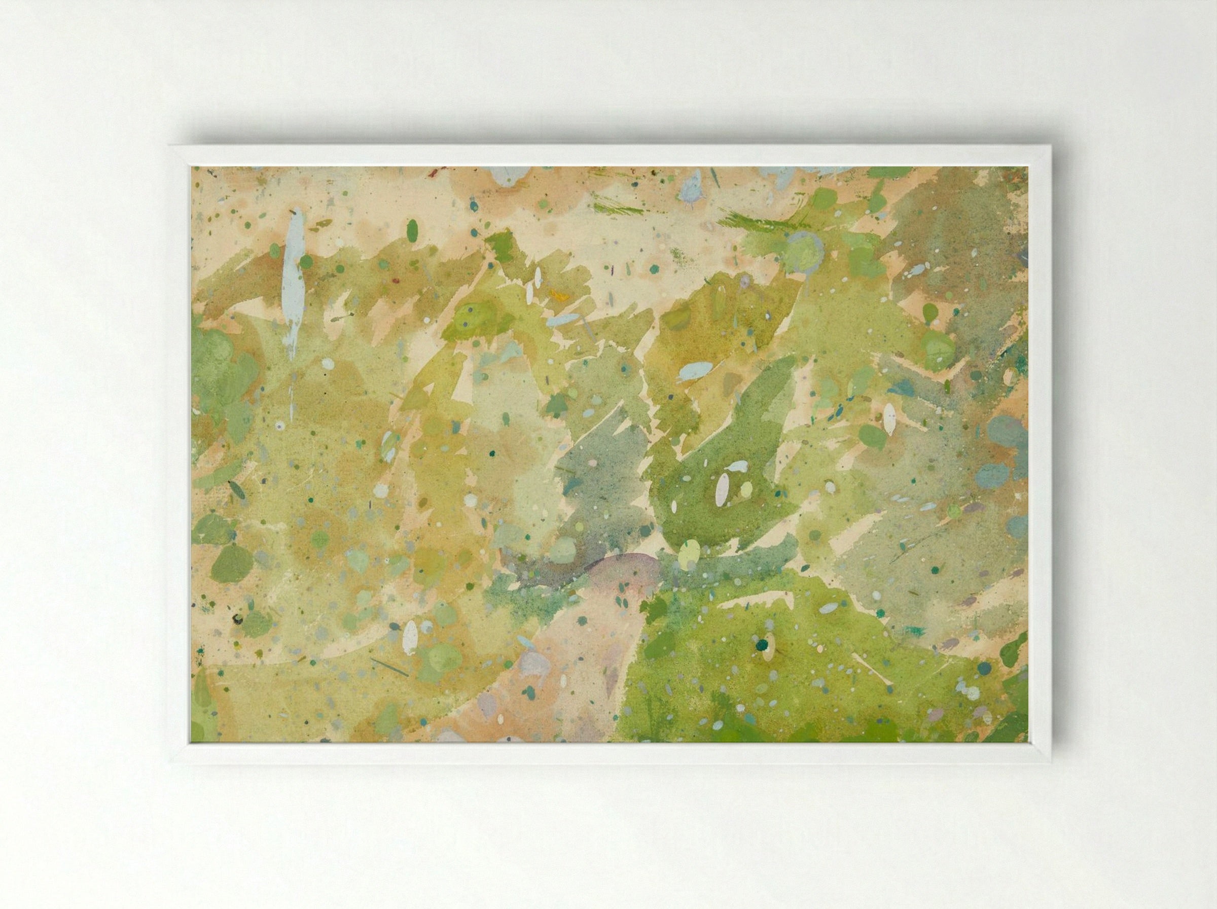 Colour Study for 'Road Through the Forest' - Edvard Weie - Framed Print White