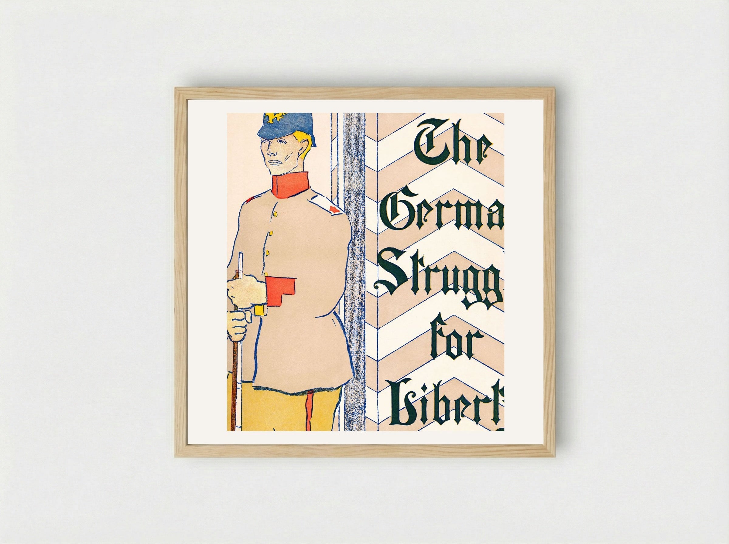The German Struggle for Liberty - Edward Penfield - Framed Print Wood