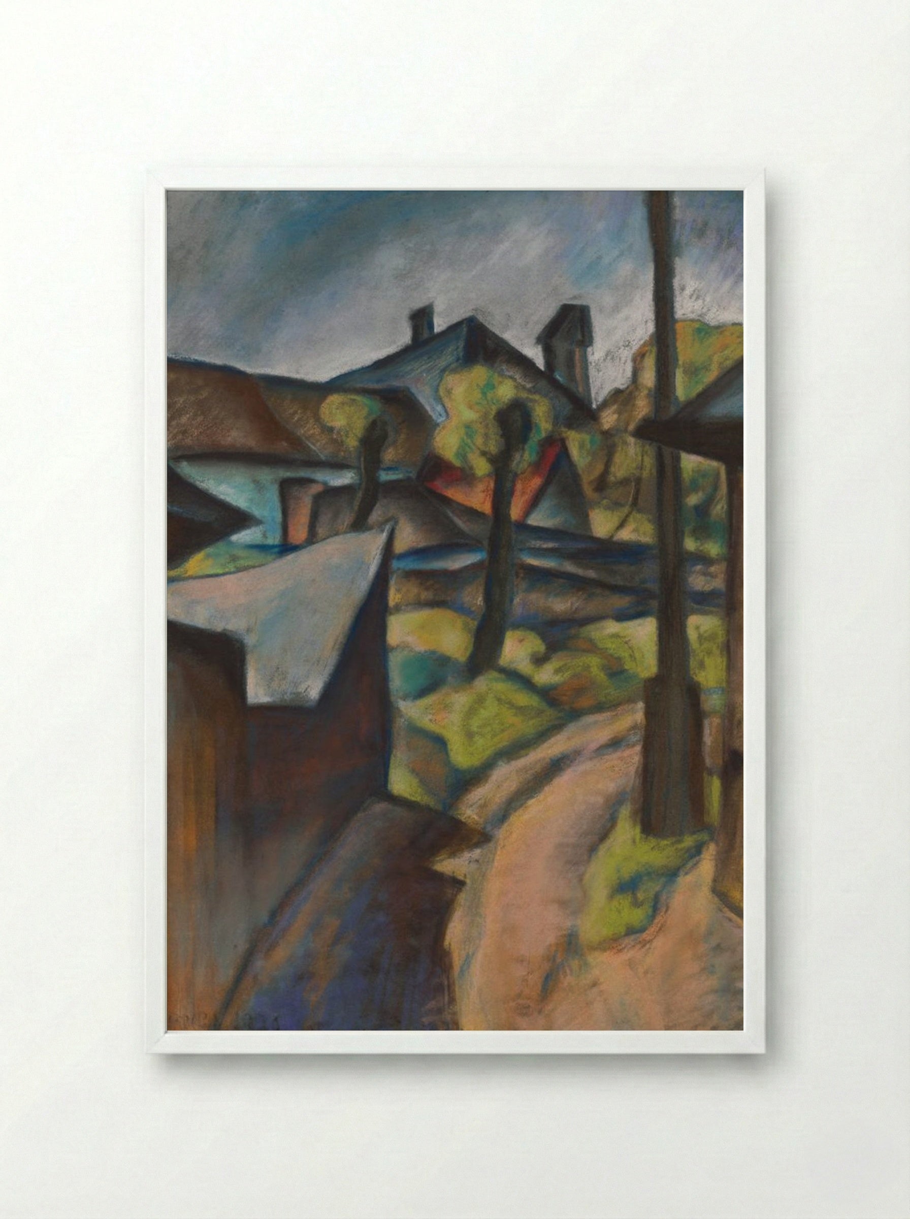 On the Outskirts of Kosice - Konstantin Bauer - Framed Print White