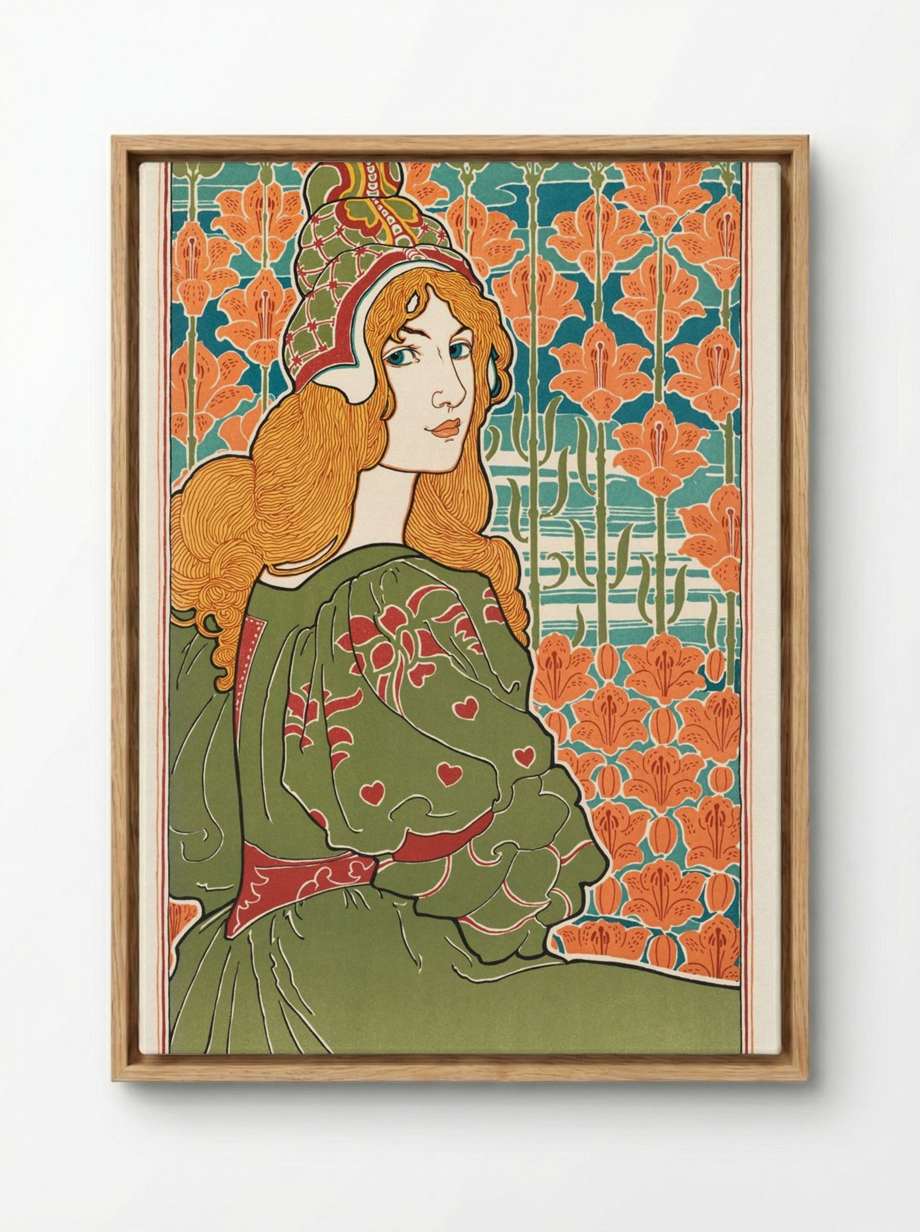 Jane (L'Estampe Moderne) - Louis Rhead - Framed Canvas Wood