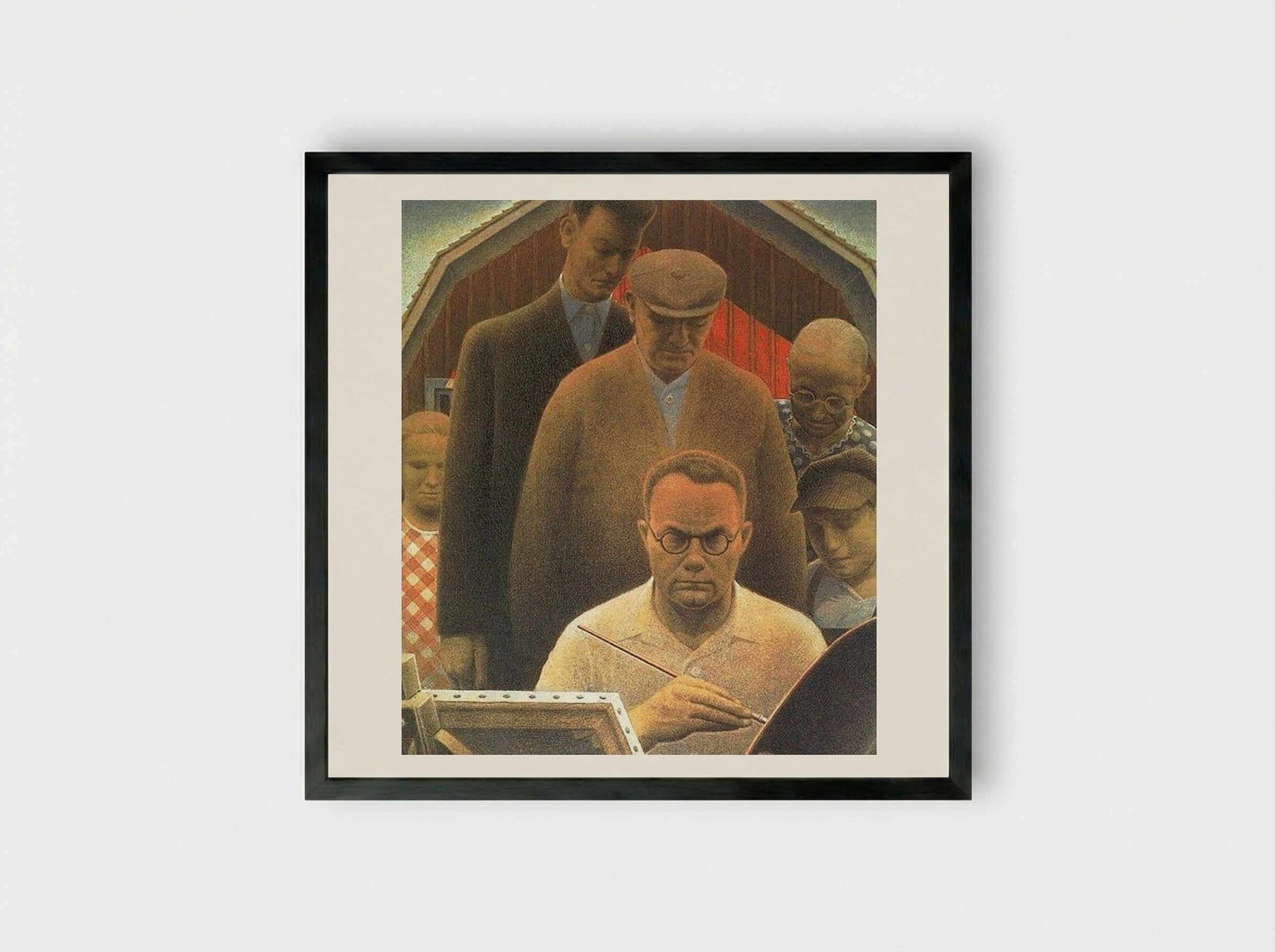Return From Bohemia - Grant Wood - Framed Print Black