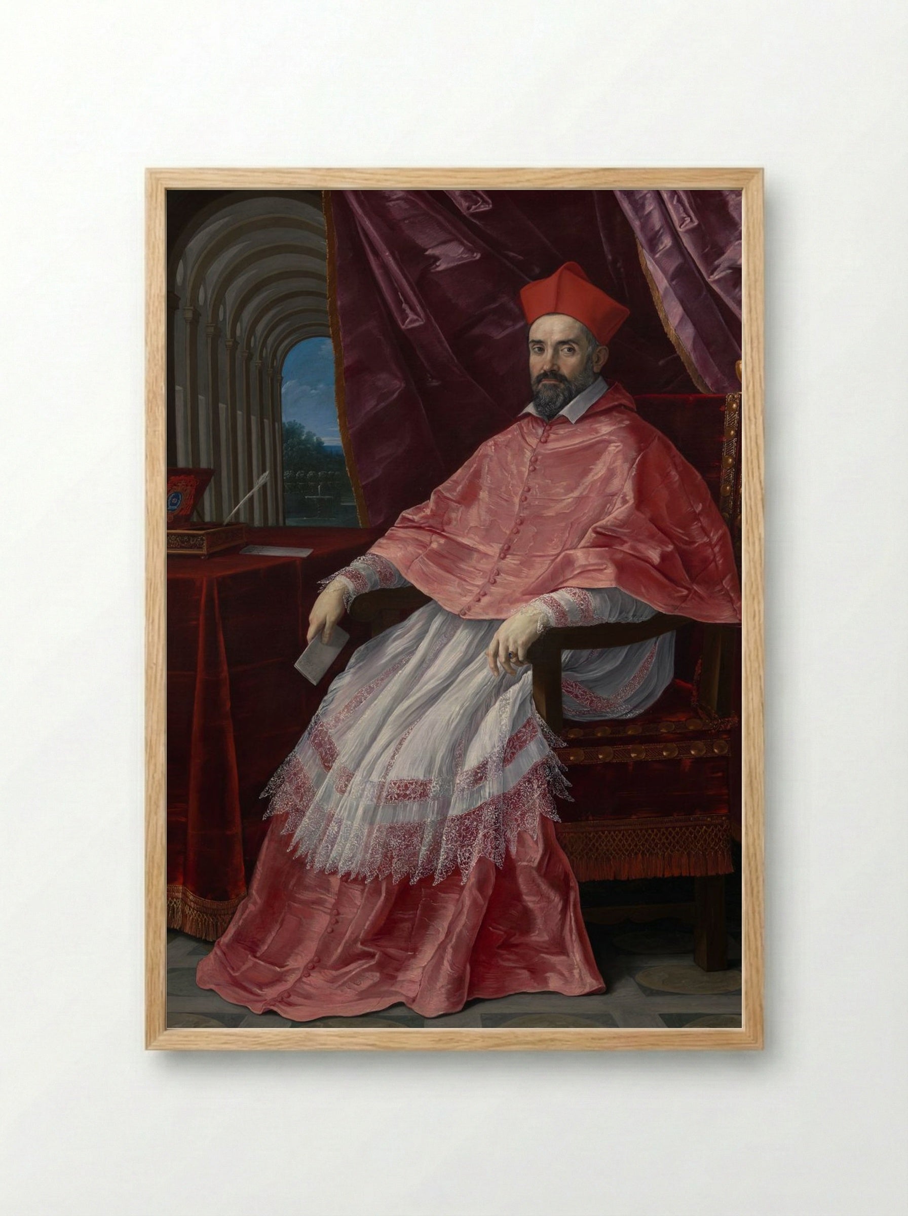 Cardinal Roberto Ubaldini - Guido Reni - Framed Print Wood