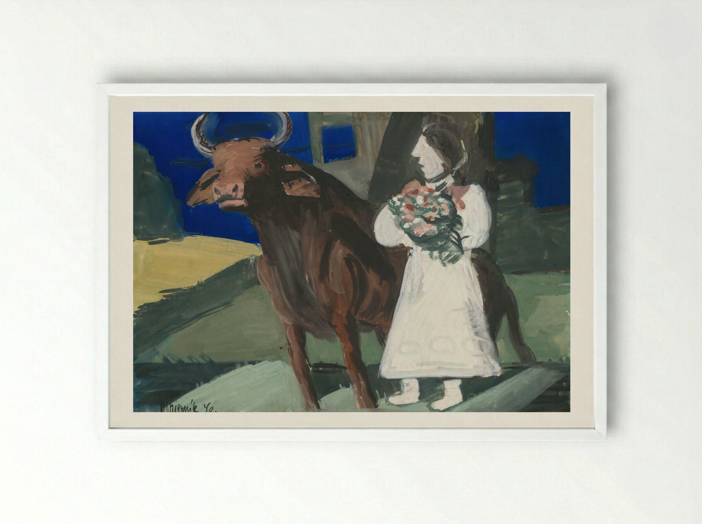 The Bride - Cyprián Majerník - Framed Print White