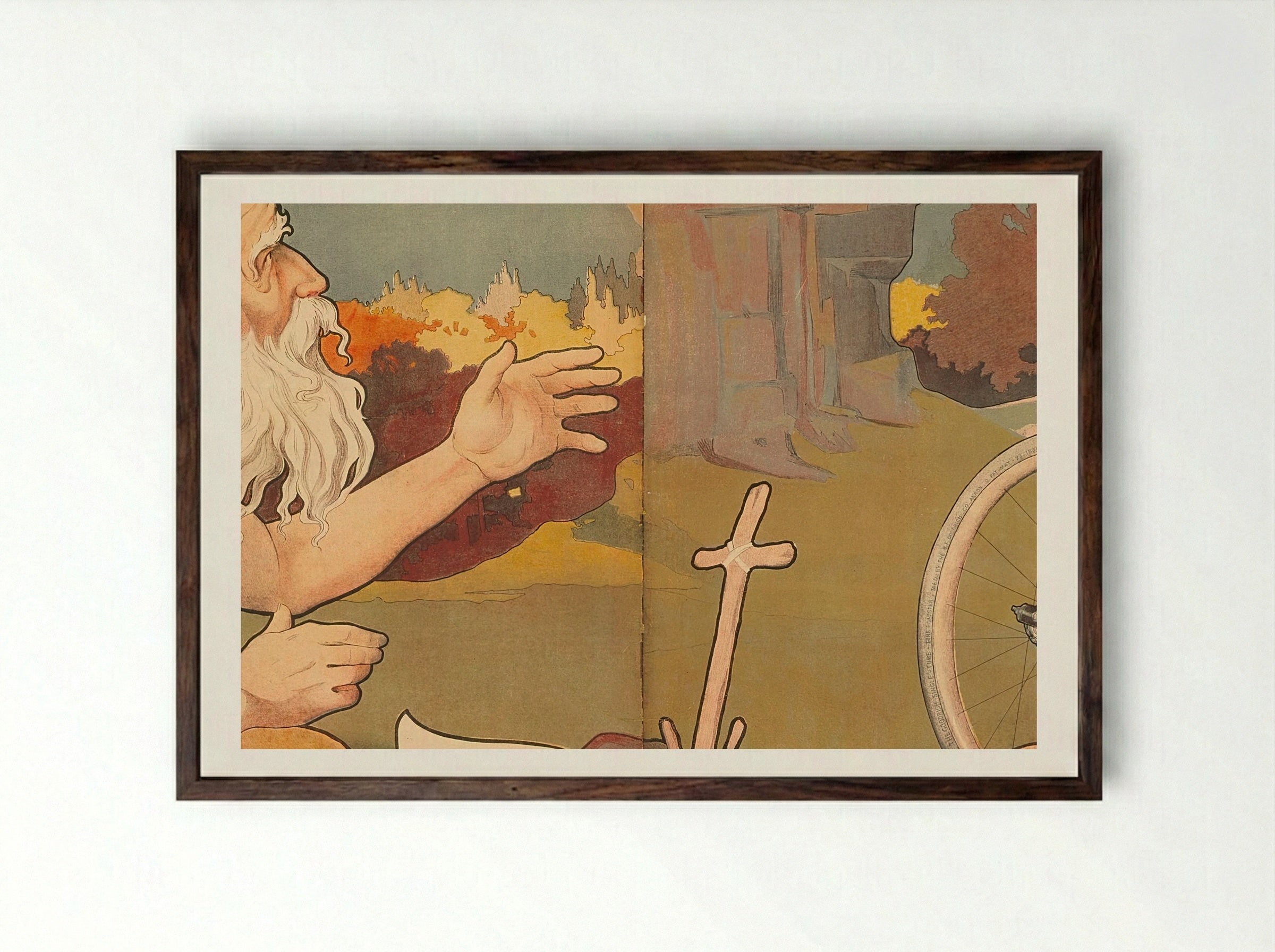 Dayton Cycles: Tentation Suprême - Henry Thiriet - Framed Print Dark Wood